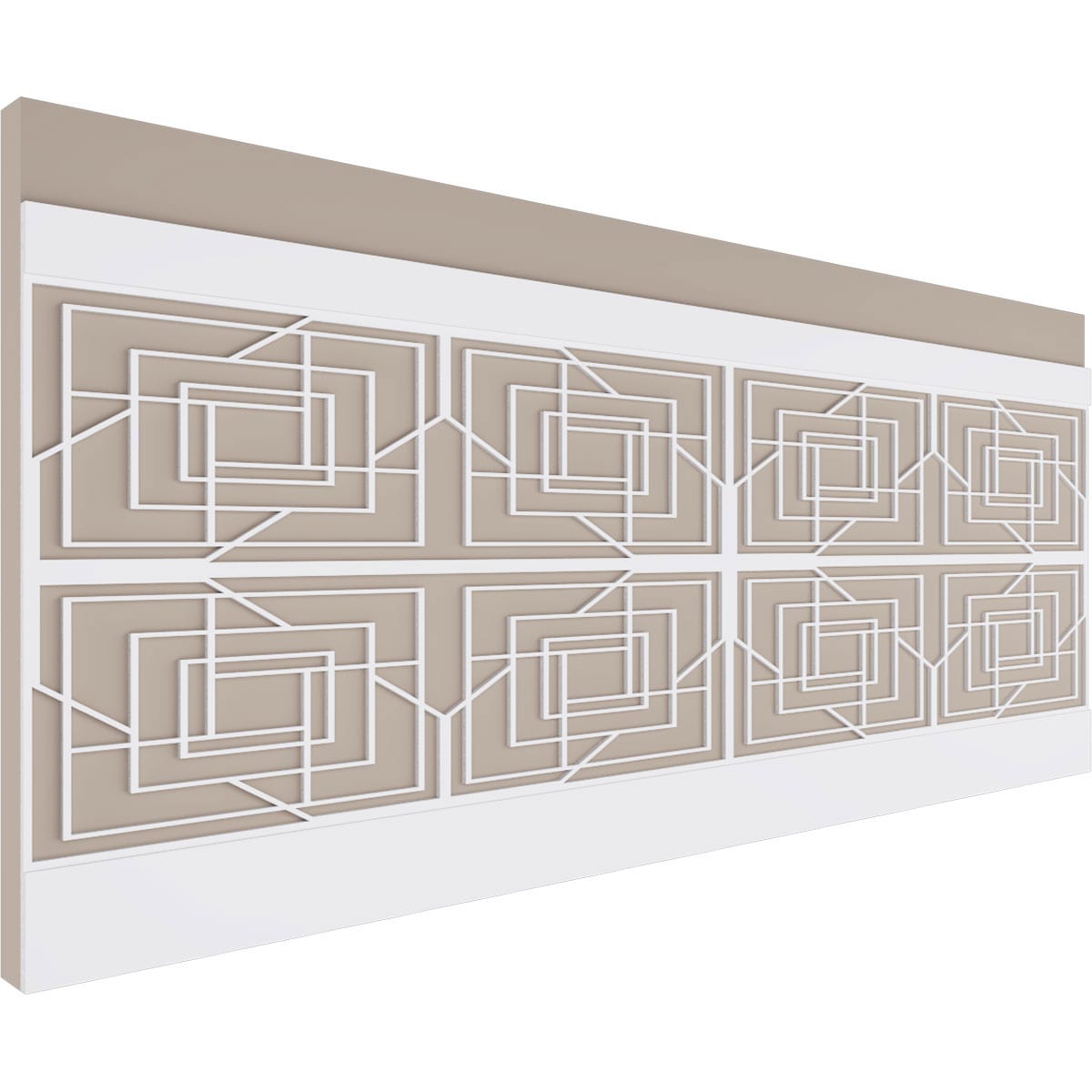 Ekena Millwork WPK36X94NWD 36-in x 94-1/2-in Smooth Paintable/Stainable White PVC Wainscoting Wall Panel ( 23.64-sq ft )
