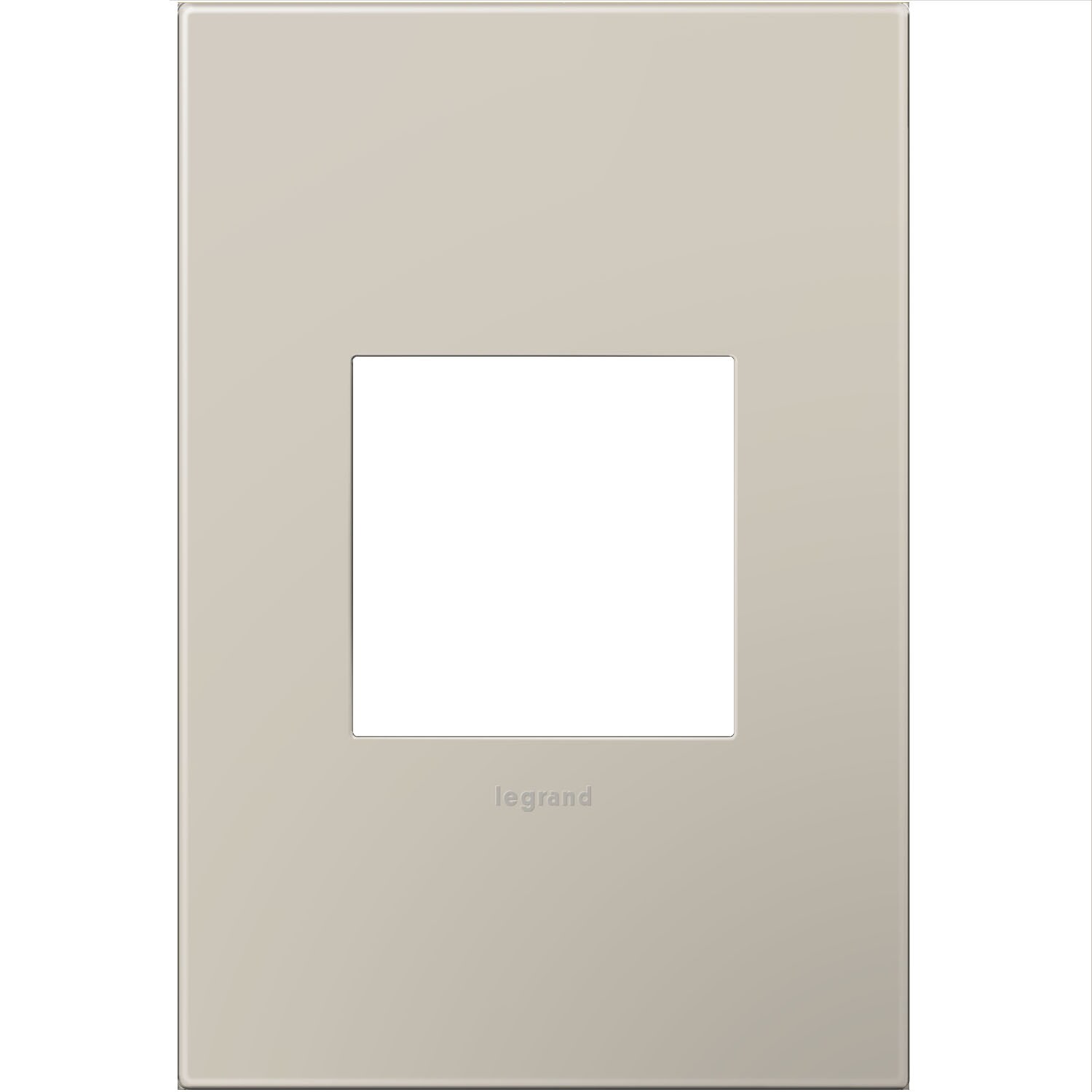 Legrand AWP1G2GG4 adorne 1 -Gang Specialty Size Greige Plastic Indoor Screwless Square Wall Plate