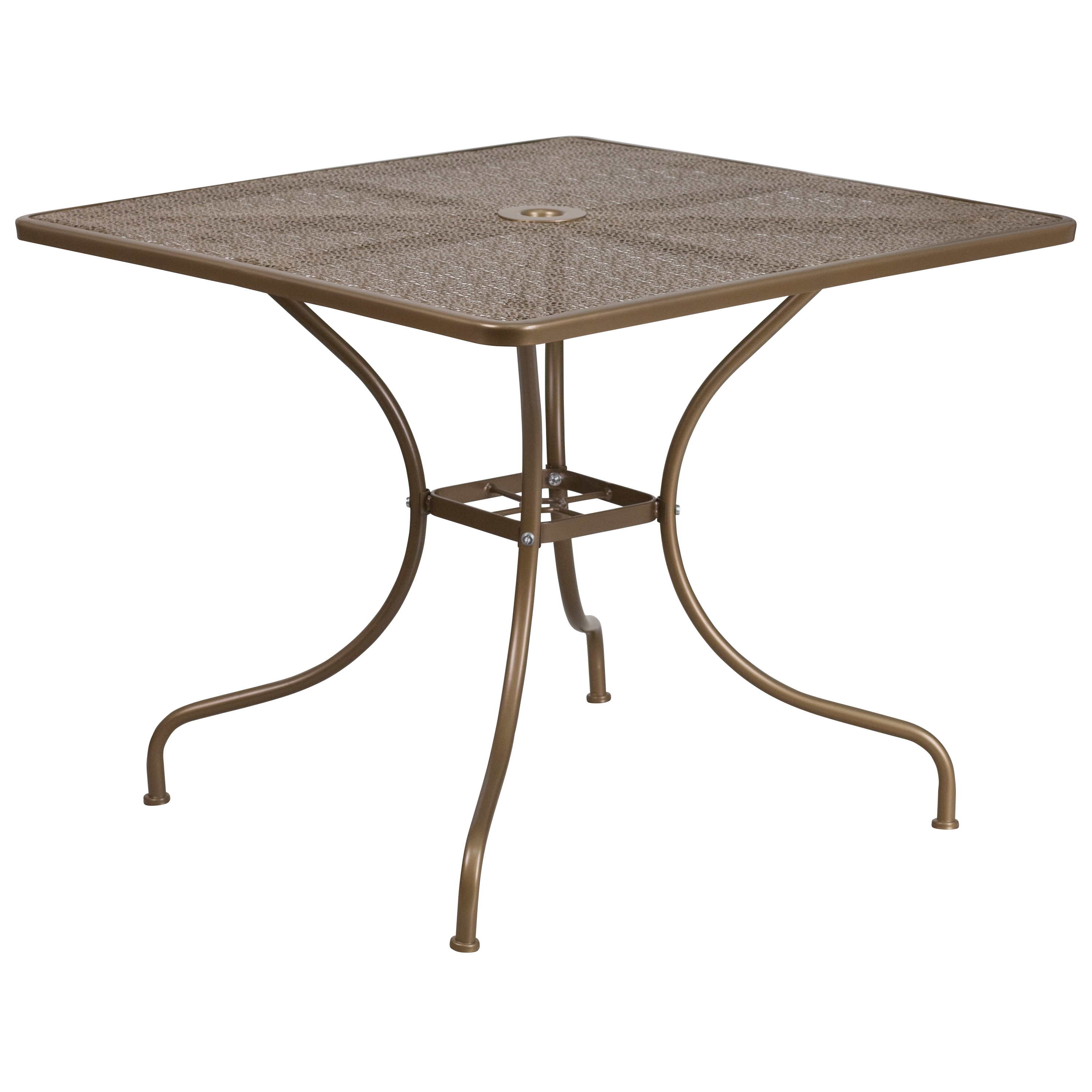 Flash Furniture 889142057550 Oia Square Outdoor Dining 35.5-in W x 35.5-in L with Umbrella Hole