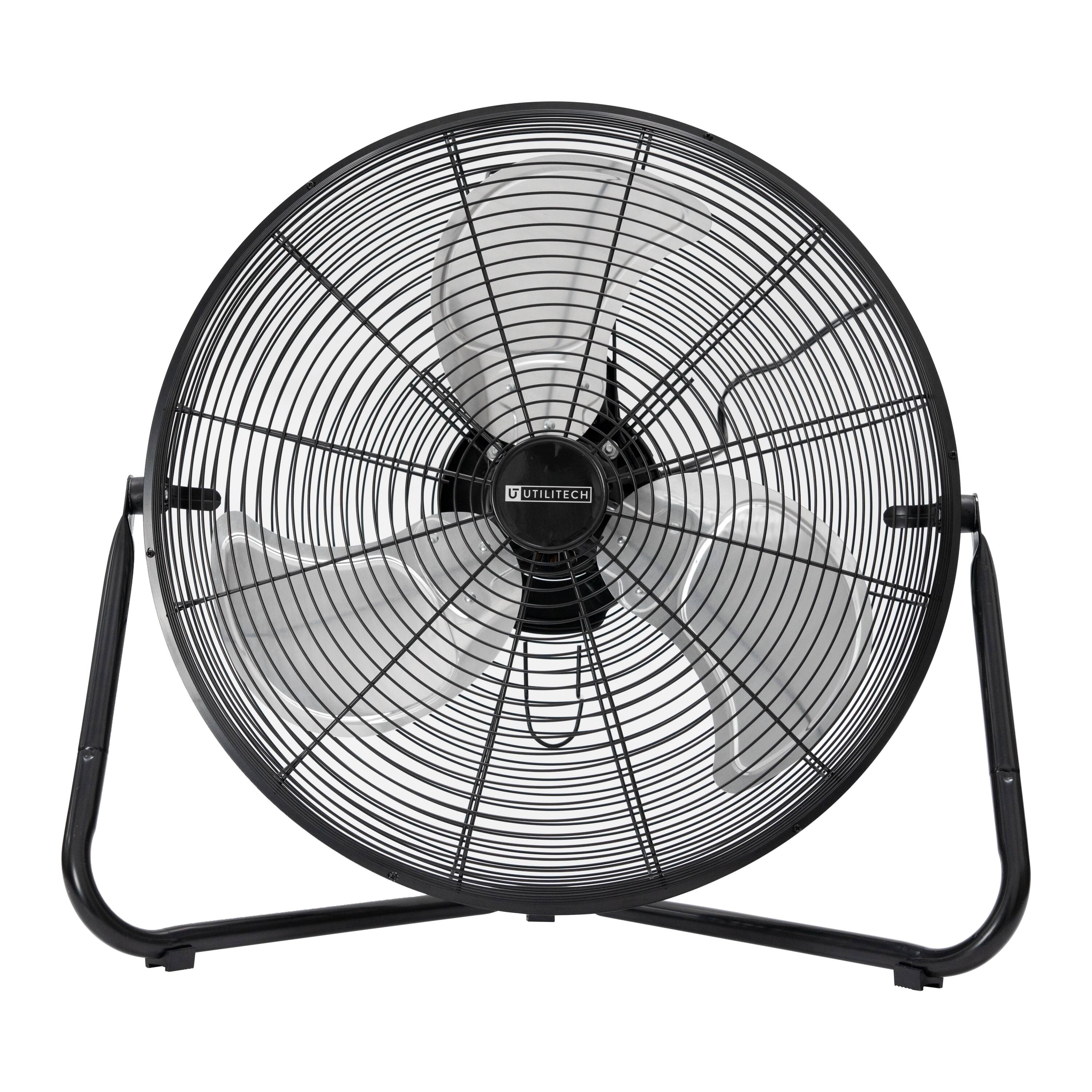 Gulerod lounge Alle Utilitech 20-in 3-Speed Indoor Black Floor Fan in the Portable Fans  department at Lowes.com