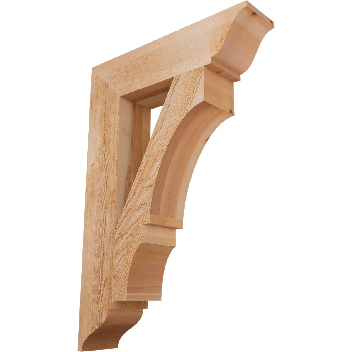 Ekena Millwork BKT06X26X38BOA01RWR Balboa traditional rough sawn 6-in x 26-in x 38-in Western red cedar Brown Wood Standard bracket