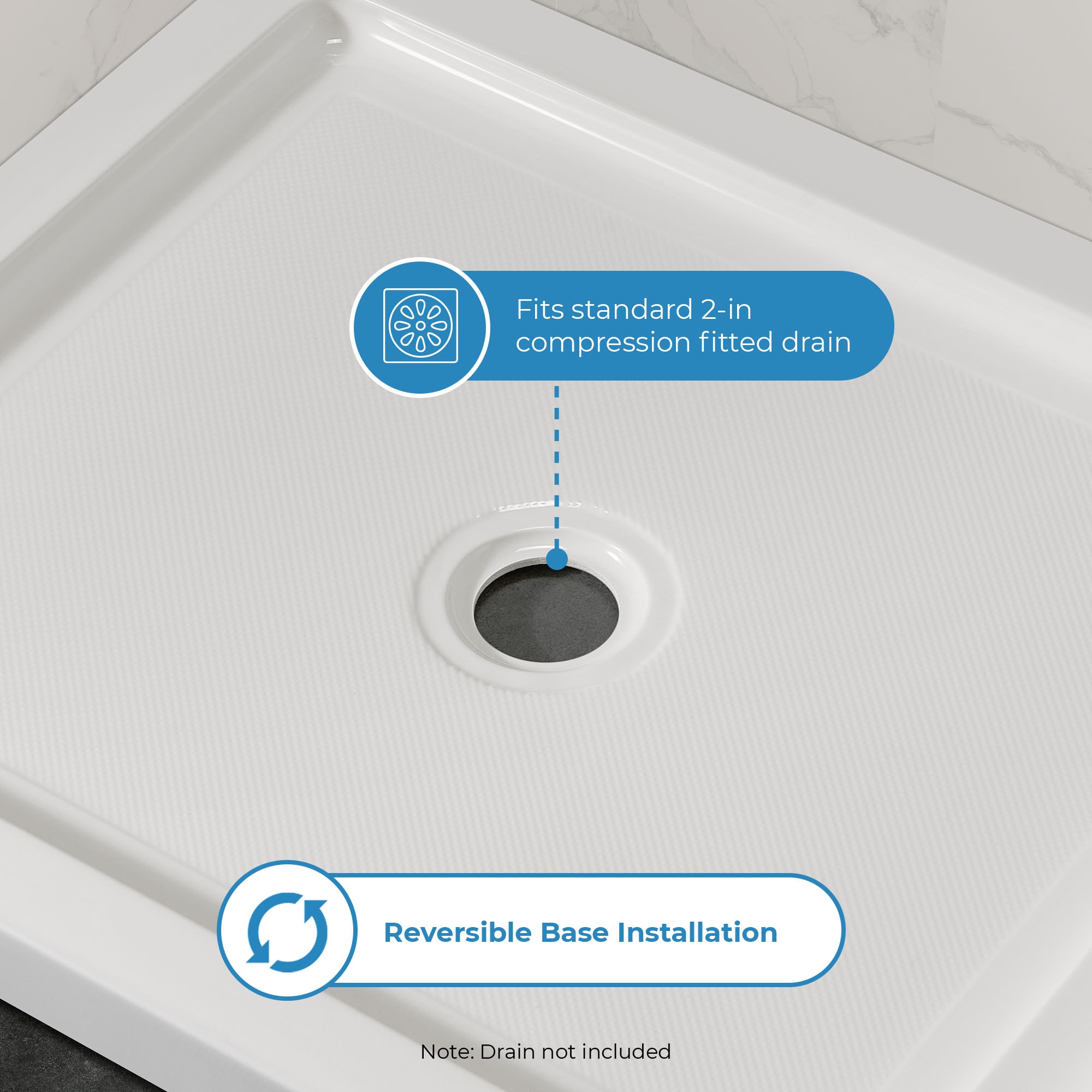 OVE Decors 15SBR-BALI40-WHT Shower-Floors - View #6