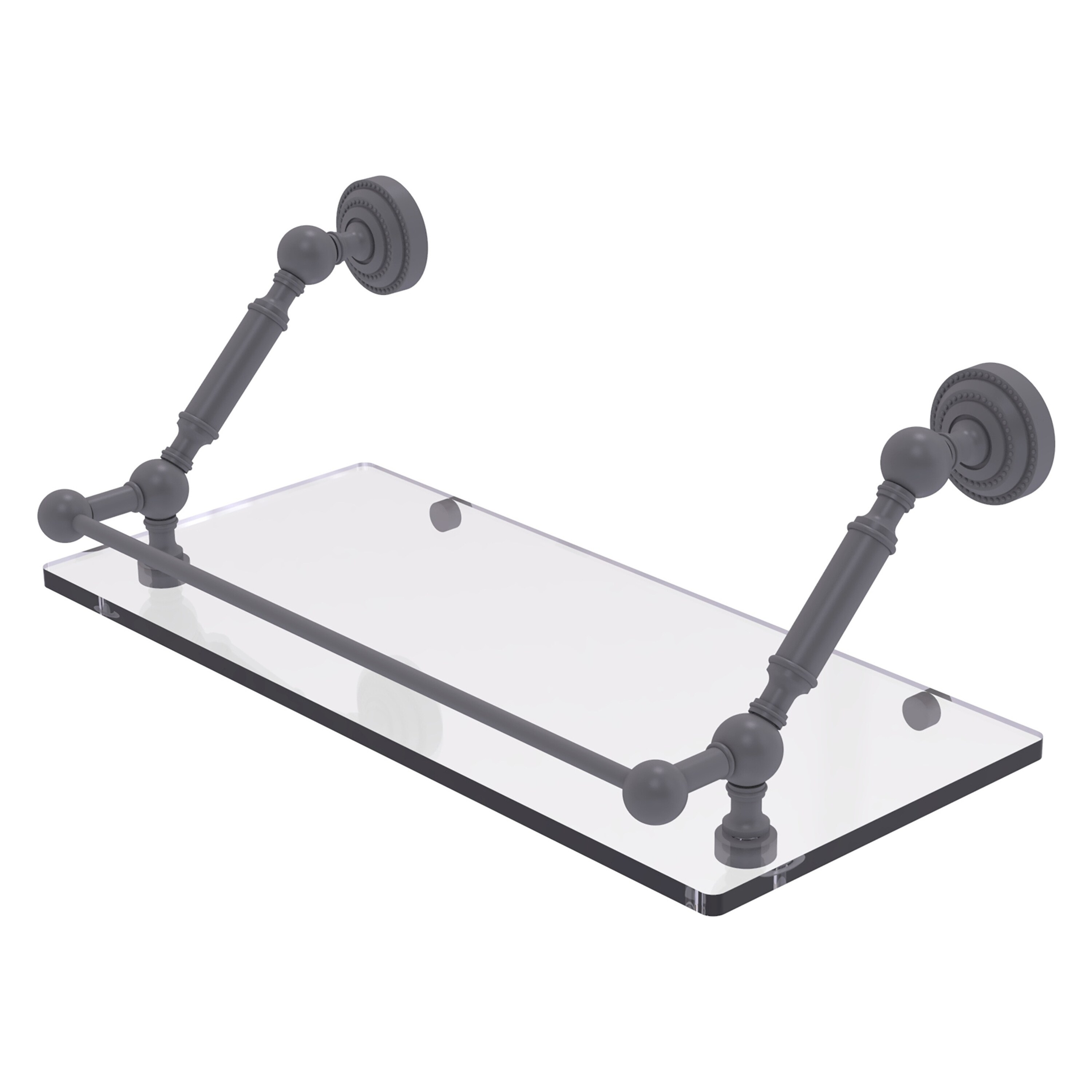 Allied Brass DT-1-18-GAL-GYM Dottingham Matte Gray Wall mount Bathroom Shelf ( 18-in x 7.3-in x 8-in )