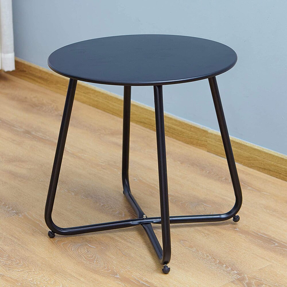 Sunrinx Round Outdoor End Table 17.75-in W x 17.75-in L in the Patio ...