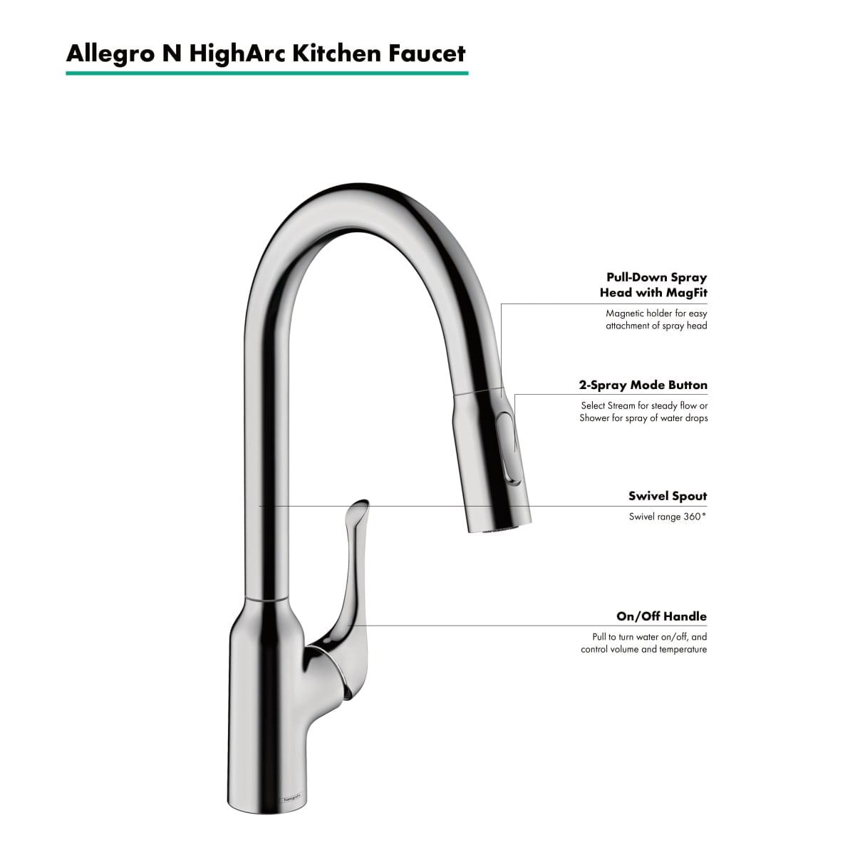 Hansgrohe 71843801 Kitchen-Faucets - View #3