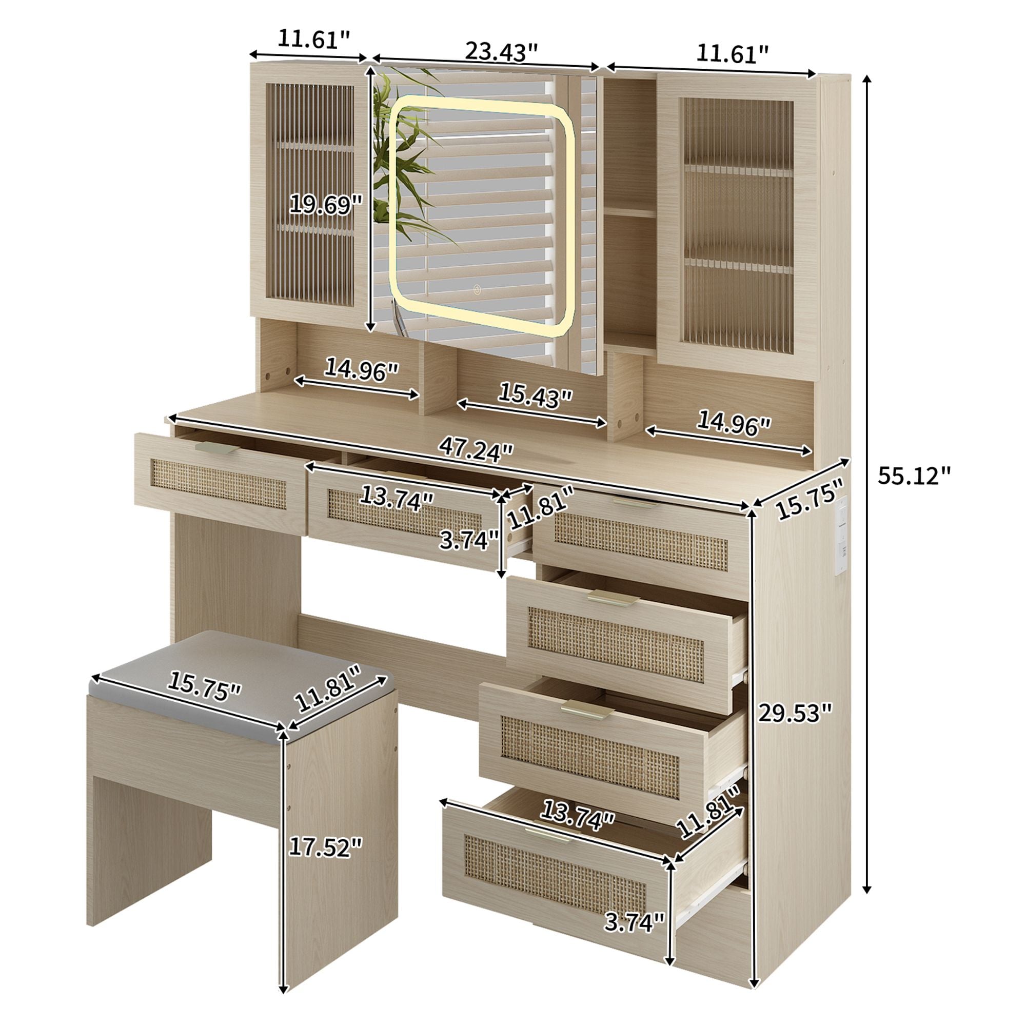 Winado TGK1-G52005621 Bedroom-Vanities - View #3