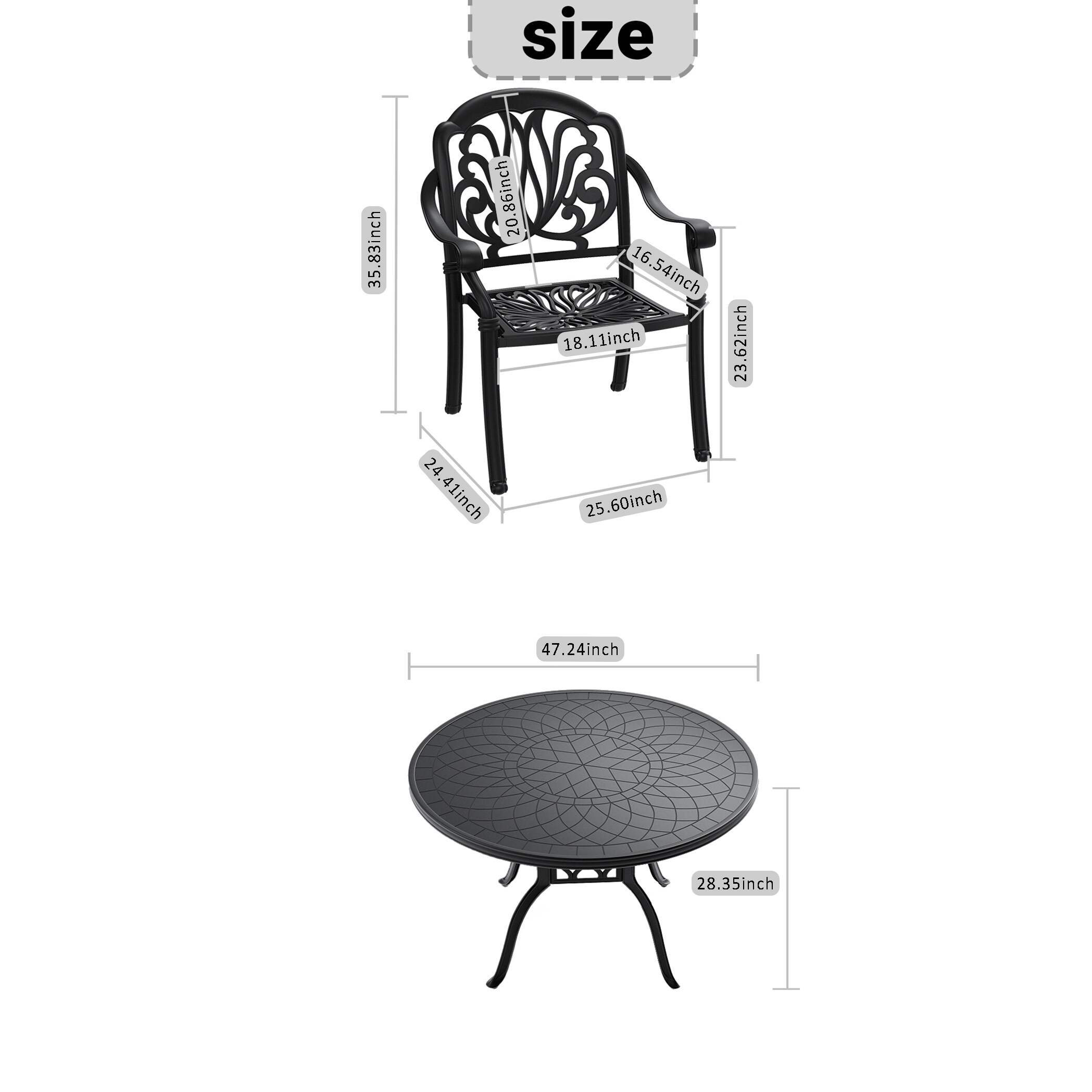 Kahomvis NICE-QP1092-074 Patio-Dining-Sets - View #4