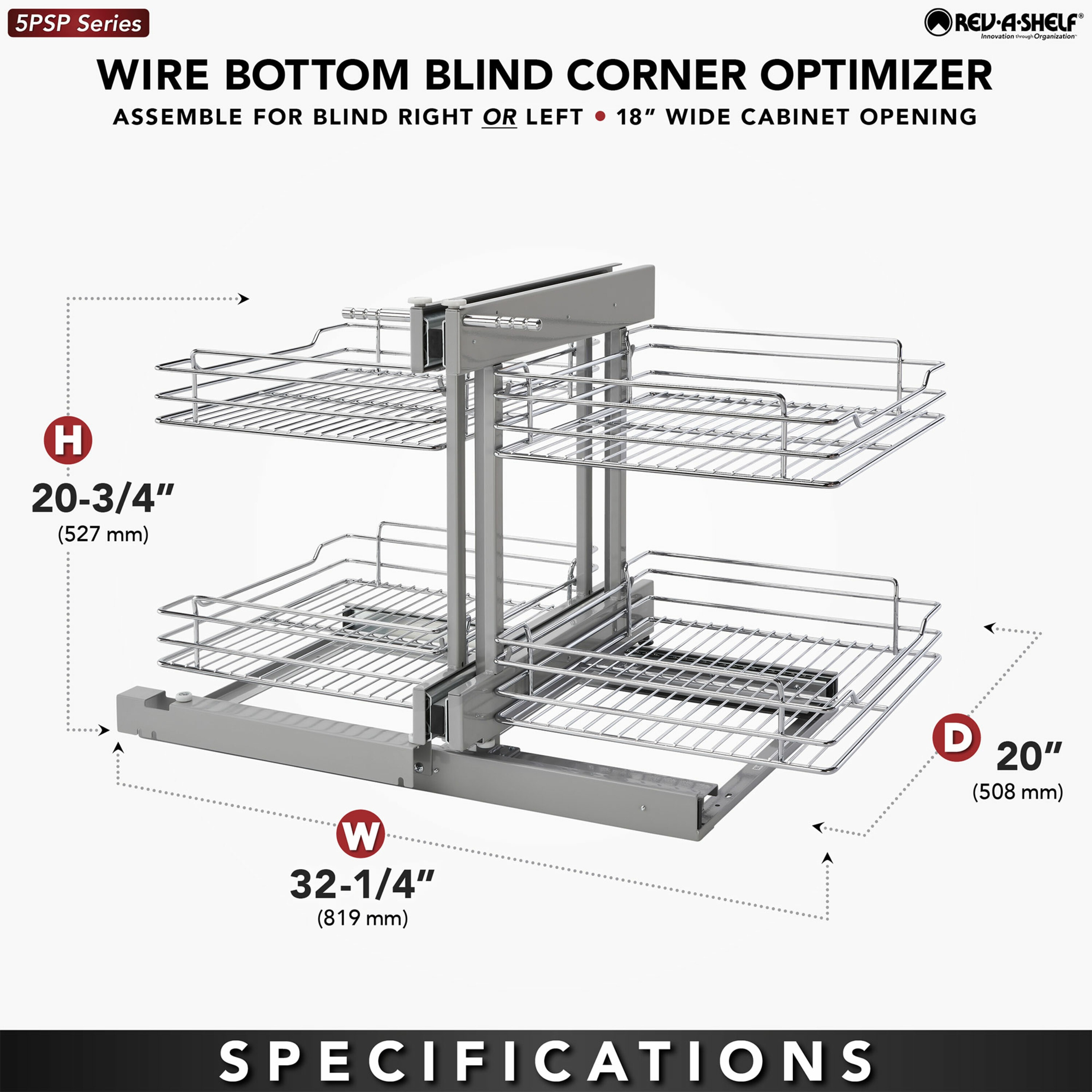 Silver Dual Tier Pullout Shelf Storage Organizer for Cabinets