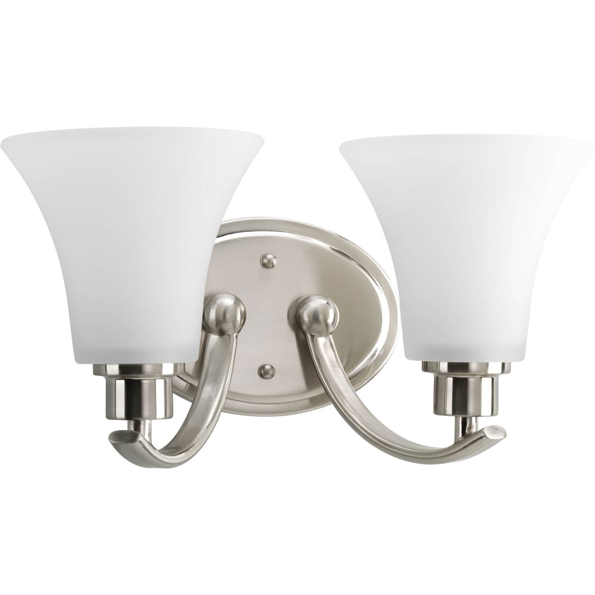 Progress Lighting P2001-09 Joy 14-in 2 -Light Brushed Nickel Traditional Vanity light