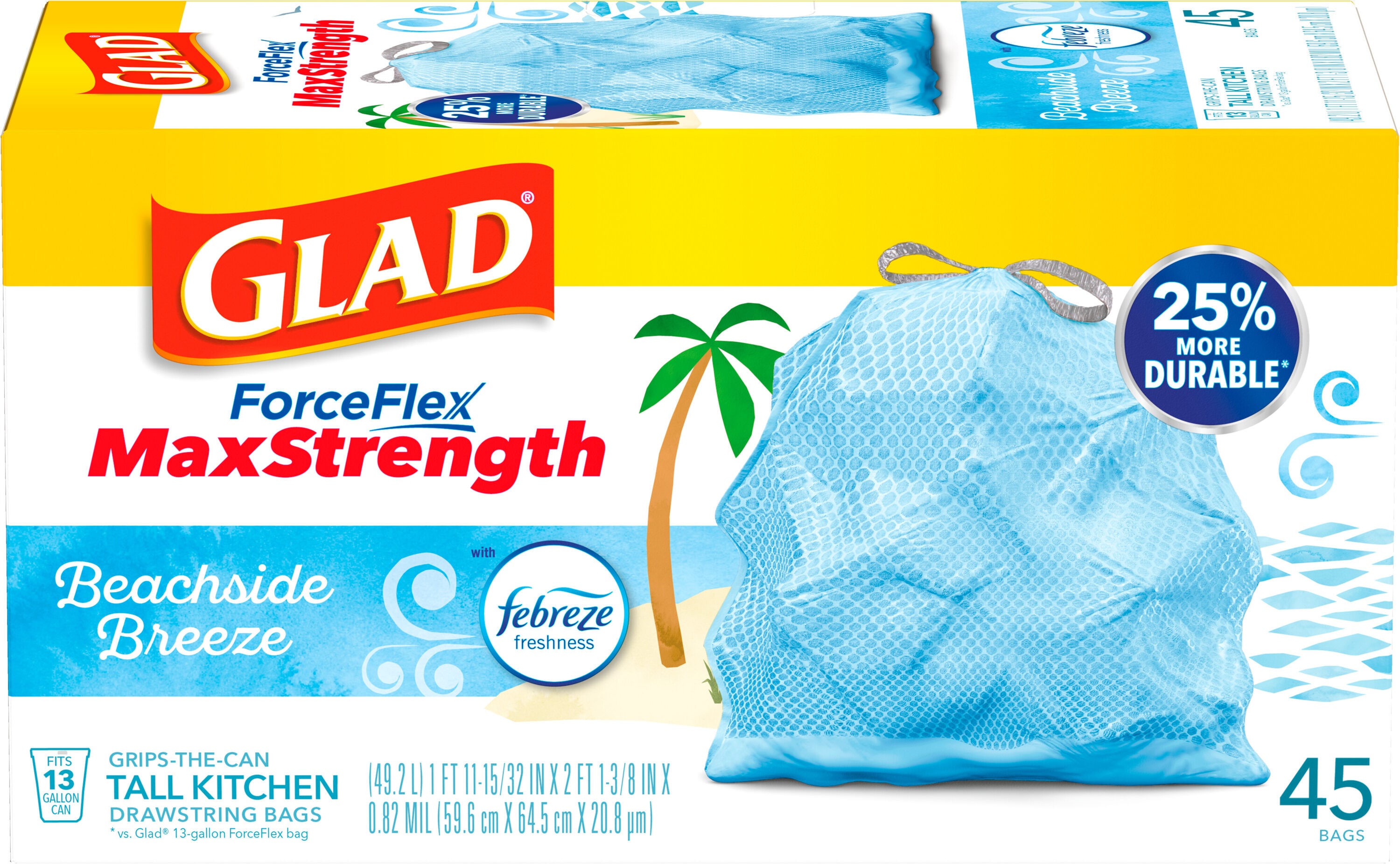 Buy Glad Beachside Breeze 13gal Kitchen Trash Bags 45 Count