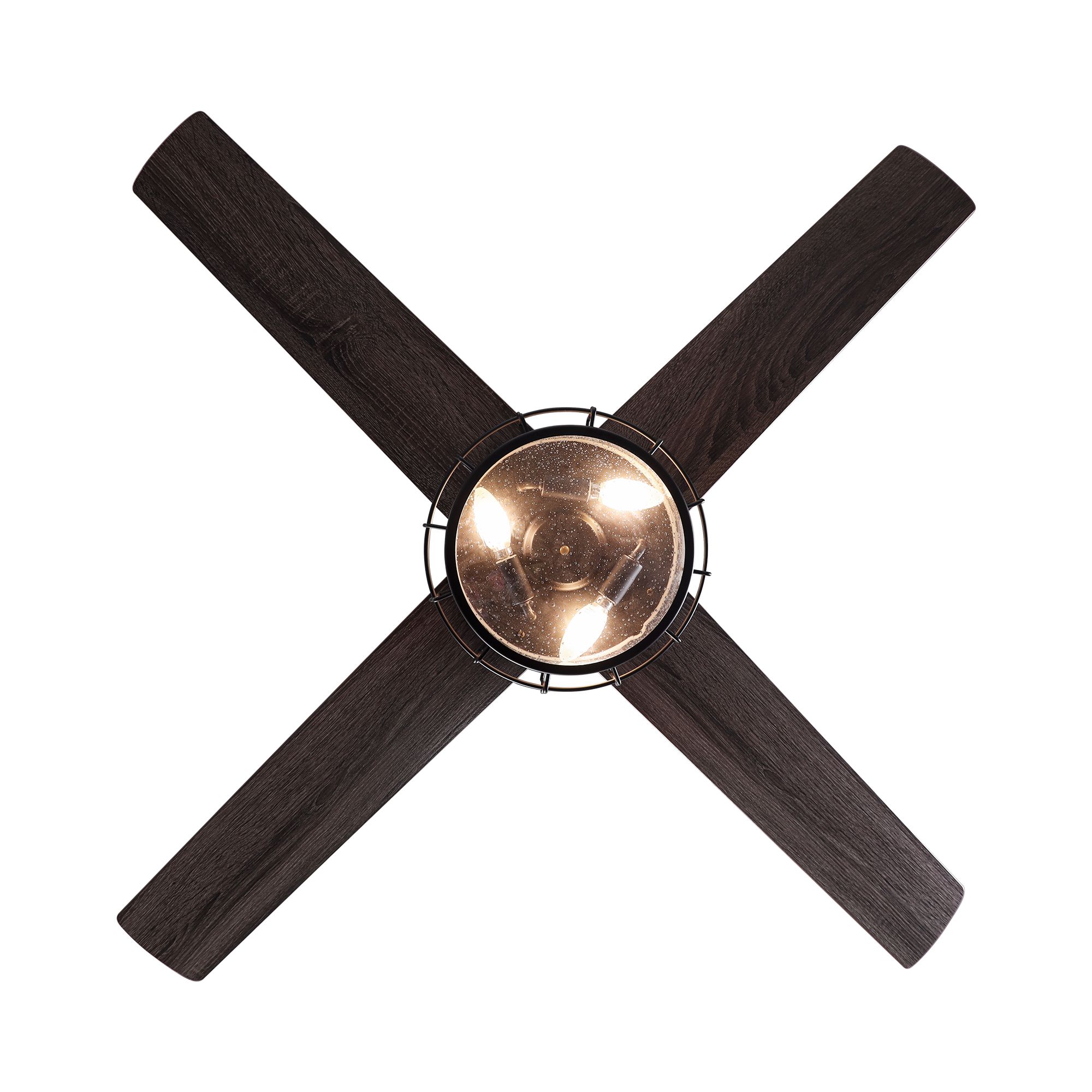 52-Inch Oil-Rubbed Bronze Industrial Ceiling Fan with Light and Remote