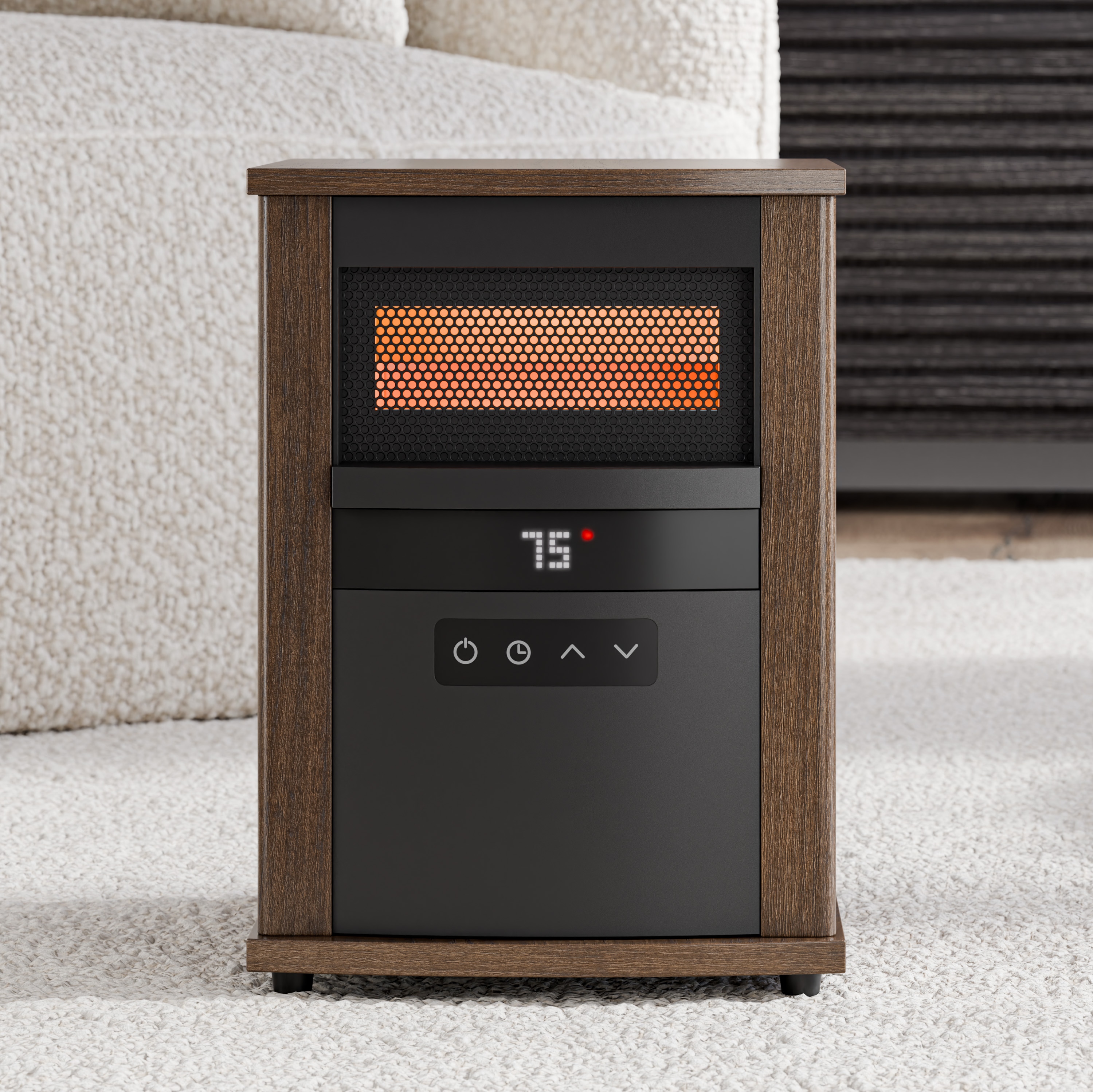 Utilitech 1175IRH-CON-503 1500 -Watt Infrared quartz Cabinet Indoor Electric Space Heater with Thermostat with Remote
