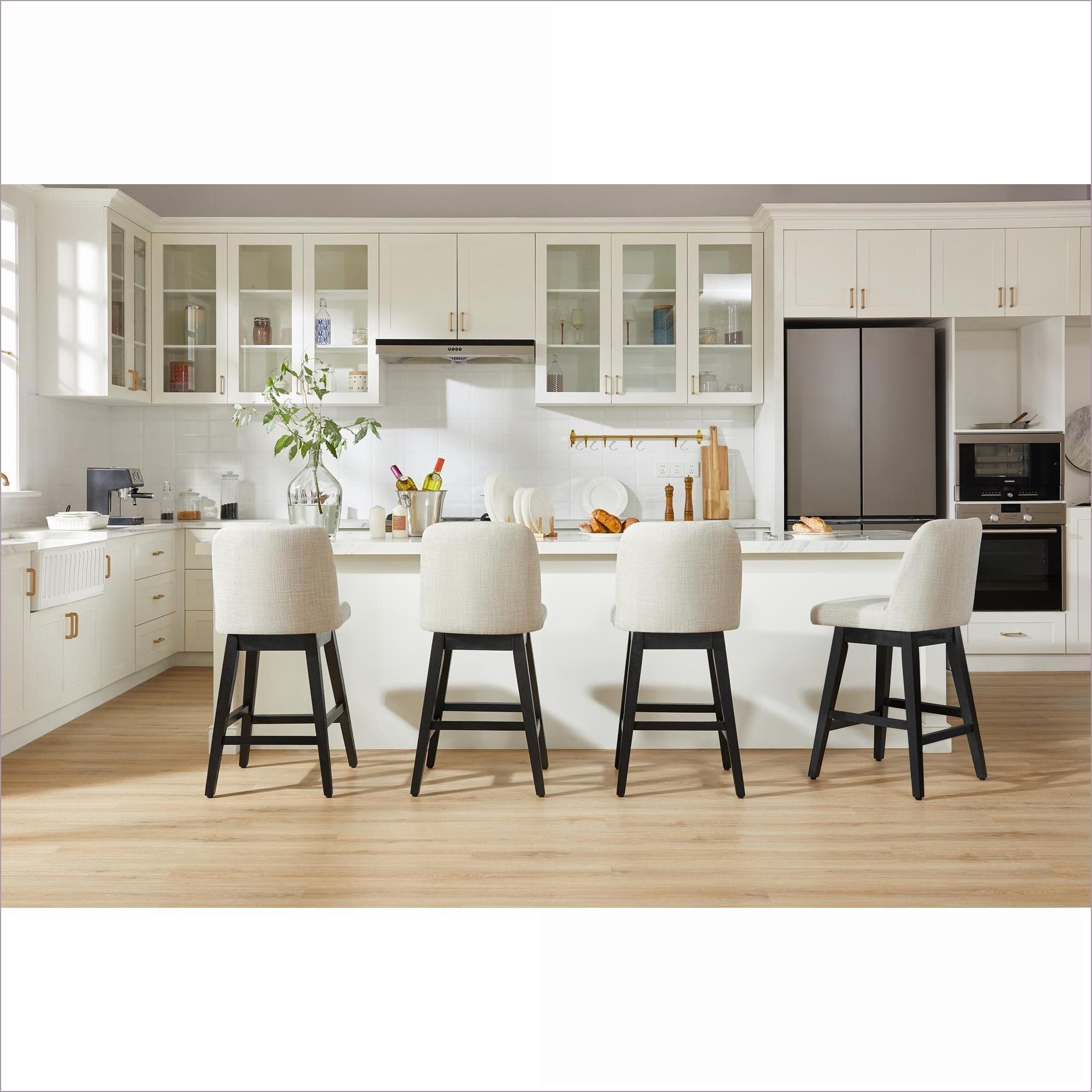 Watnature 360 Degree Swivel Bar Stool Chair Seating for Adults Counter ...