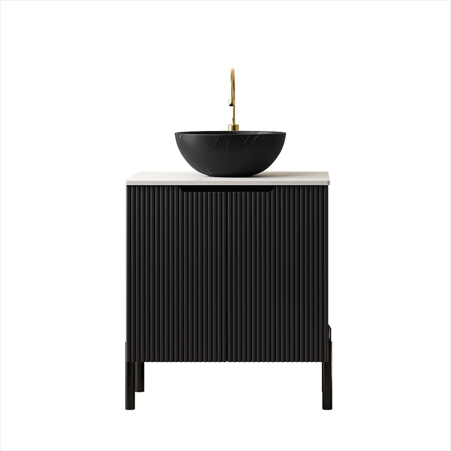 Naturefalls Freestanding Bathroom Vanity with Ceramic Sink 24-Inch Two ...