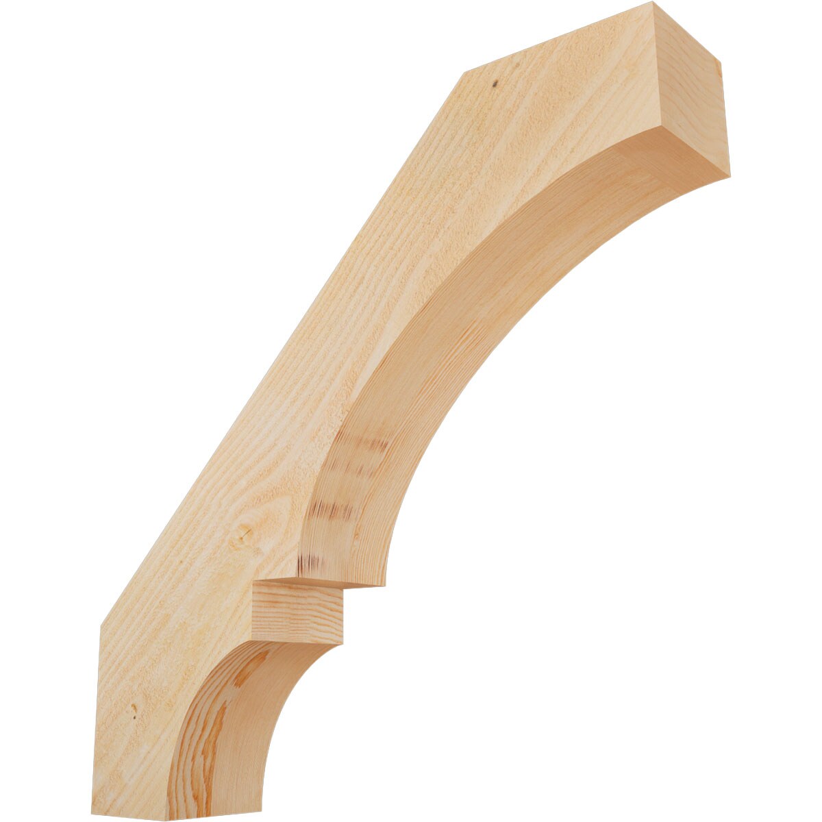 Ekena Millwork BRC06X30X30BOA00RDF 6-in x 30-in x 30-in Douglas Fir Unfinished Wood Balboa Rough Sawn Knee Brace