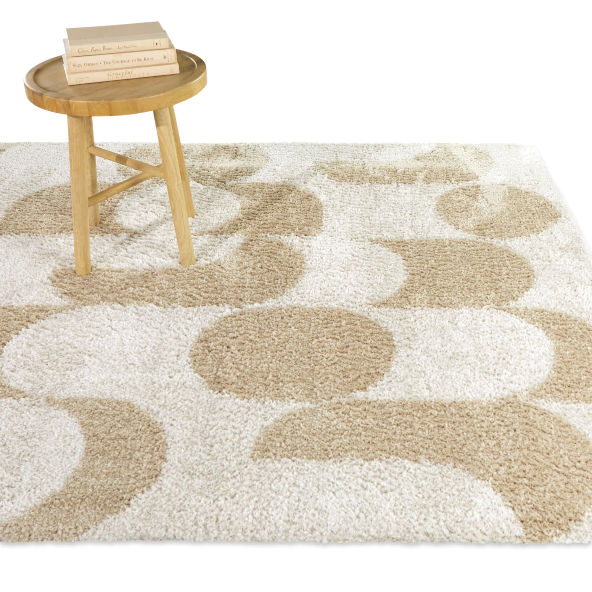 Balta 3122541 5 x 6 (ft) Polyester Beige Rectangular Indoor Geometric Mid-Century Modern Area rug