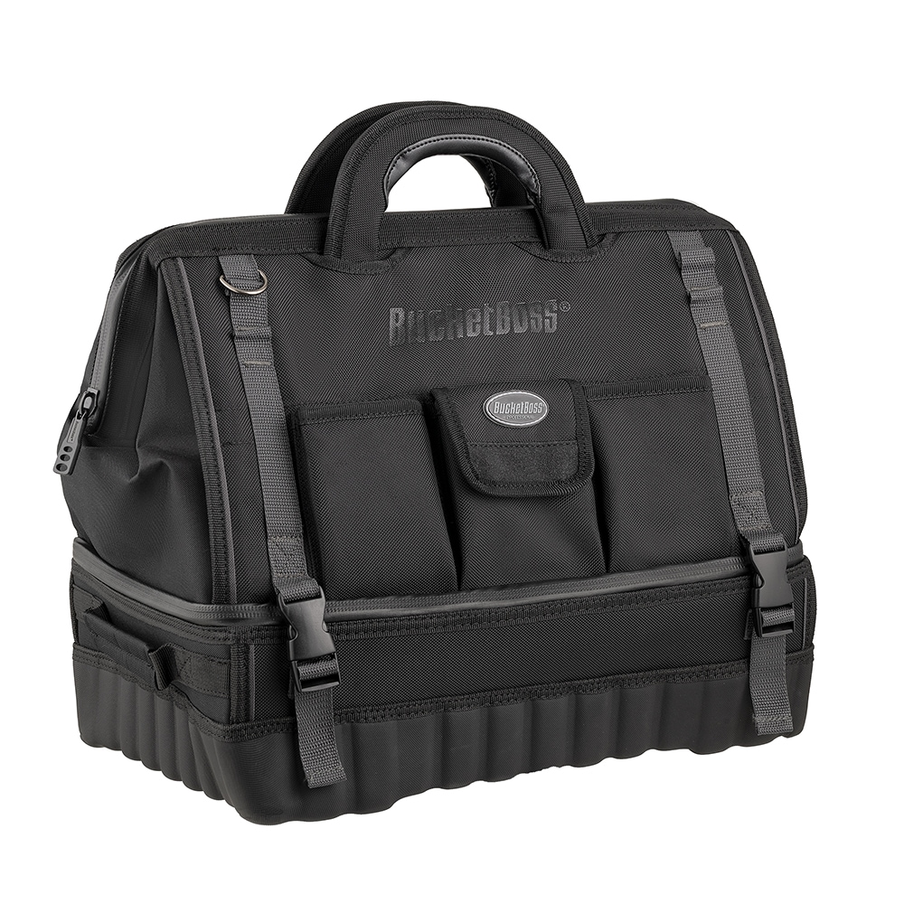Bucket Boss Black Polyester 18-Inch Double-Wall Tool Bag