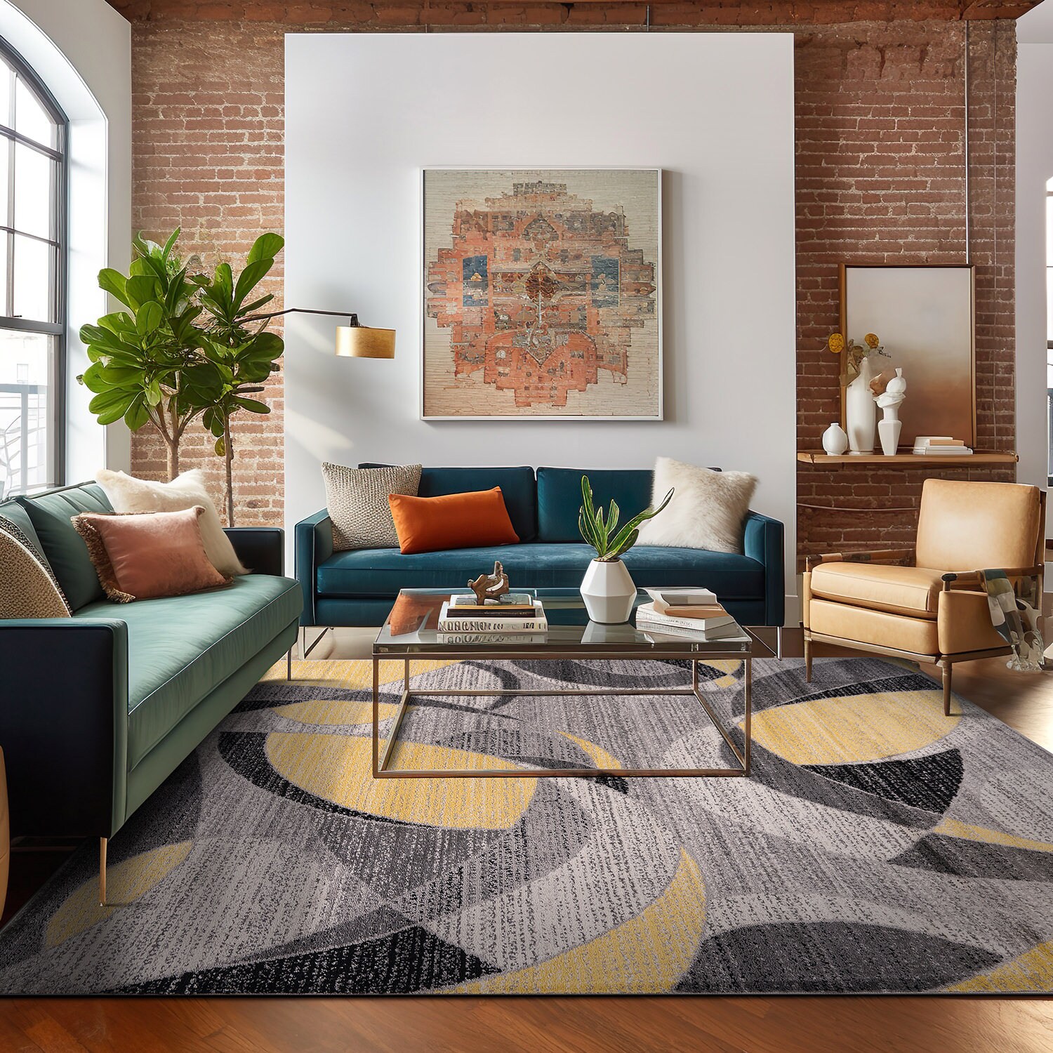 World Rug Gallery 393YELLOW8X10 rugs - View #8