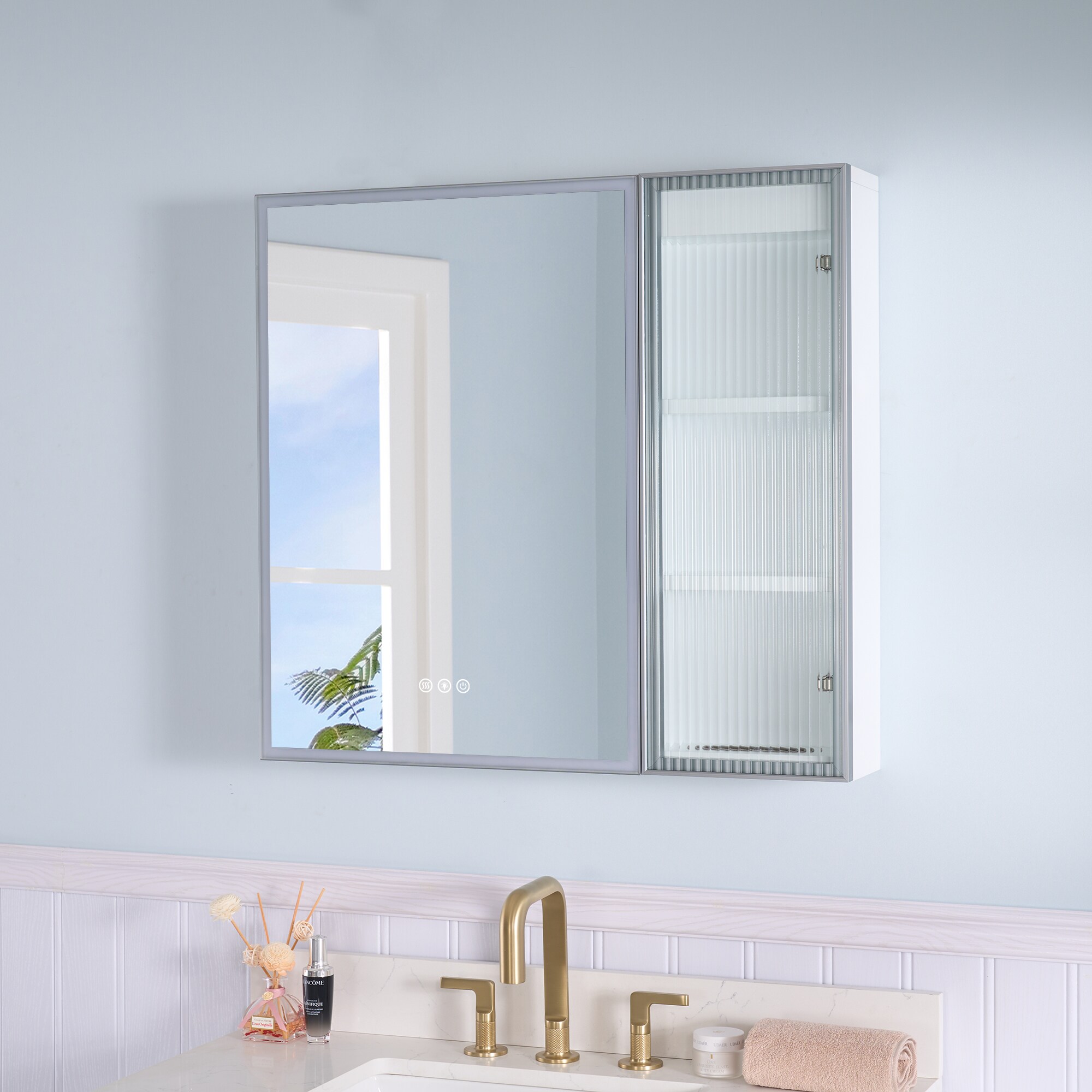 Oversized Bathroom Medicine Cabinet Wall Mounted Storage with Mirrors -  veikous – Veikous