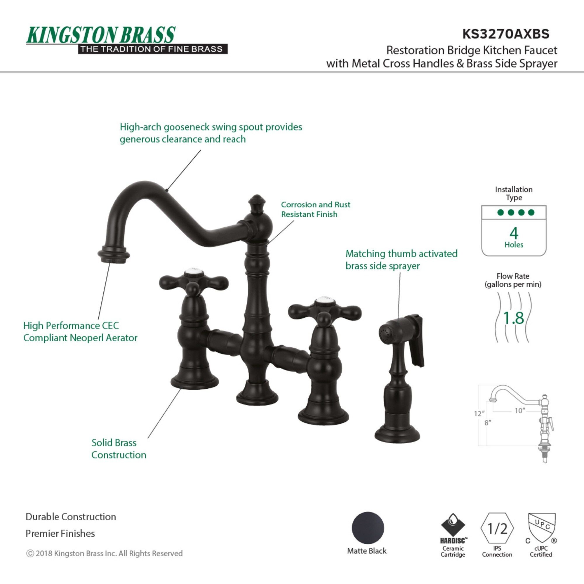 Kingston Brass WLKS3270AXBS Kitchen-Faucets - View #3