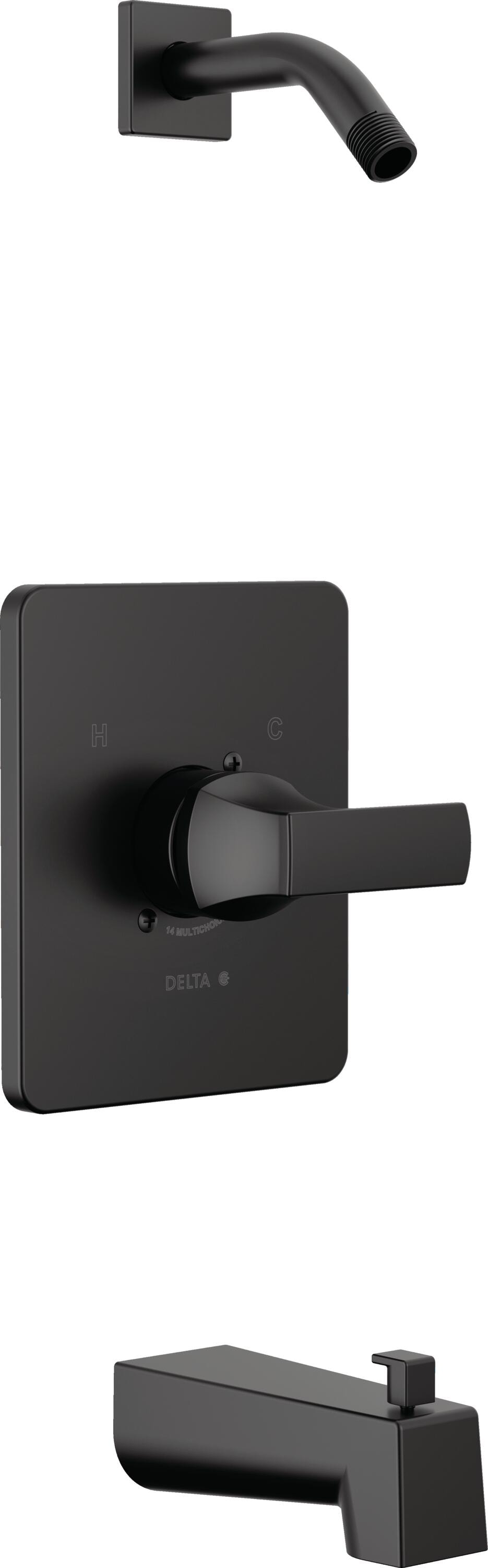 Delta T14437-BLLHD Velum Matte Black 1-handle Sold separately Bathtub and shower Faucet