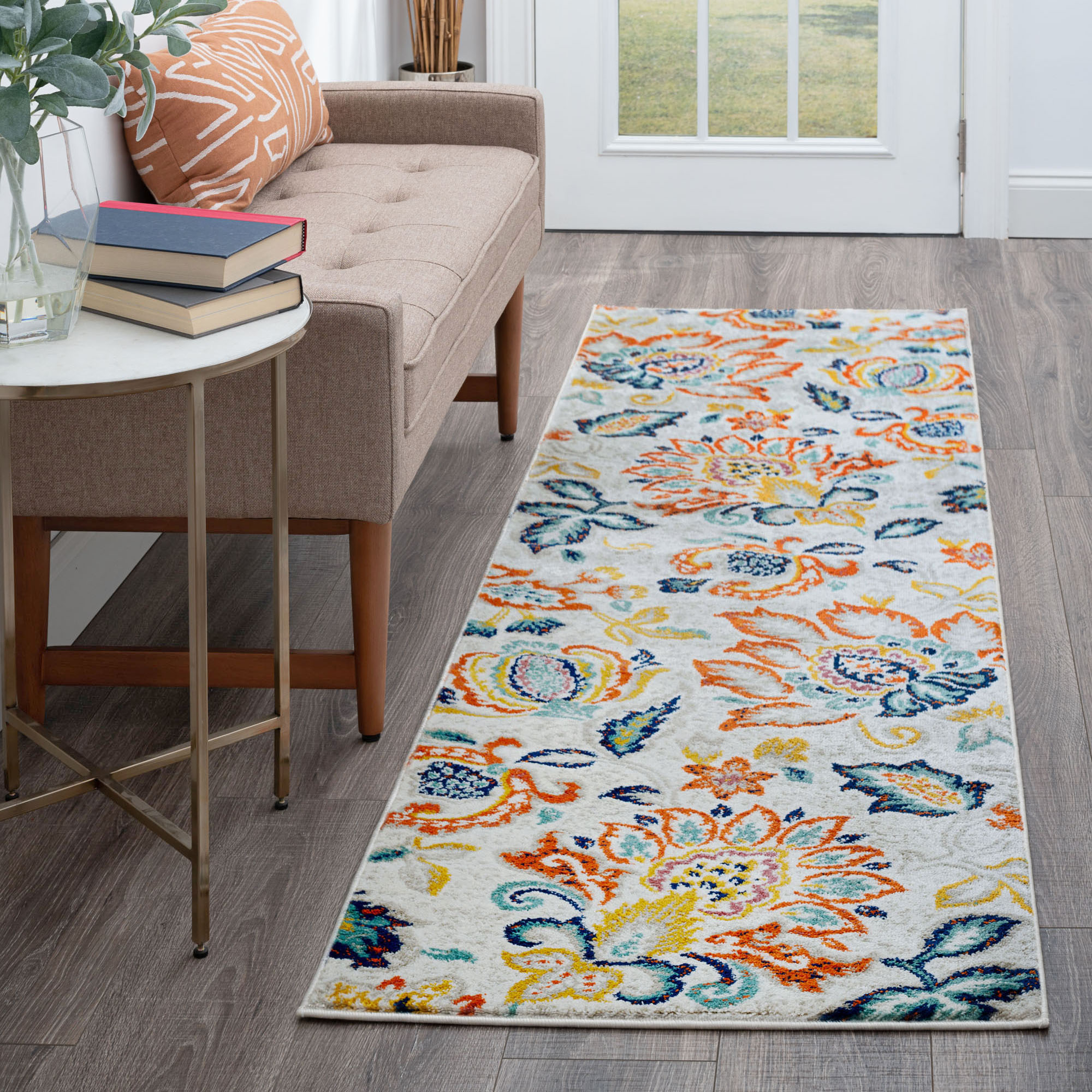 Tayse GEN1401 2X8 Generation 2 x 8 (ft) Loomed Polypropylene Ivory Rectangular Indoor Runner rug