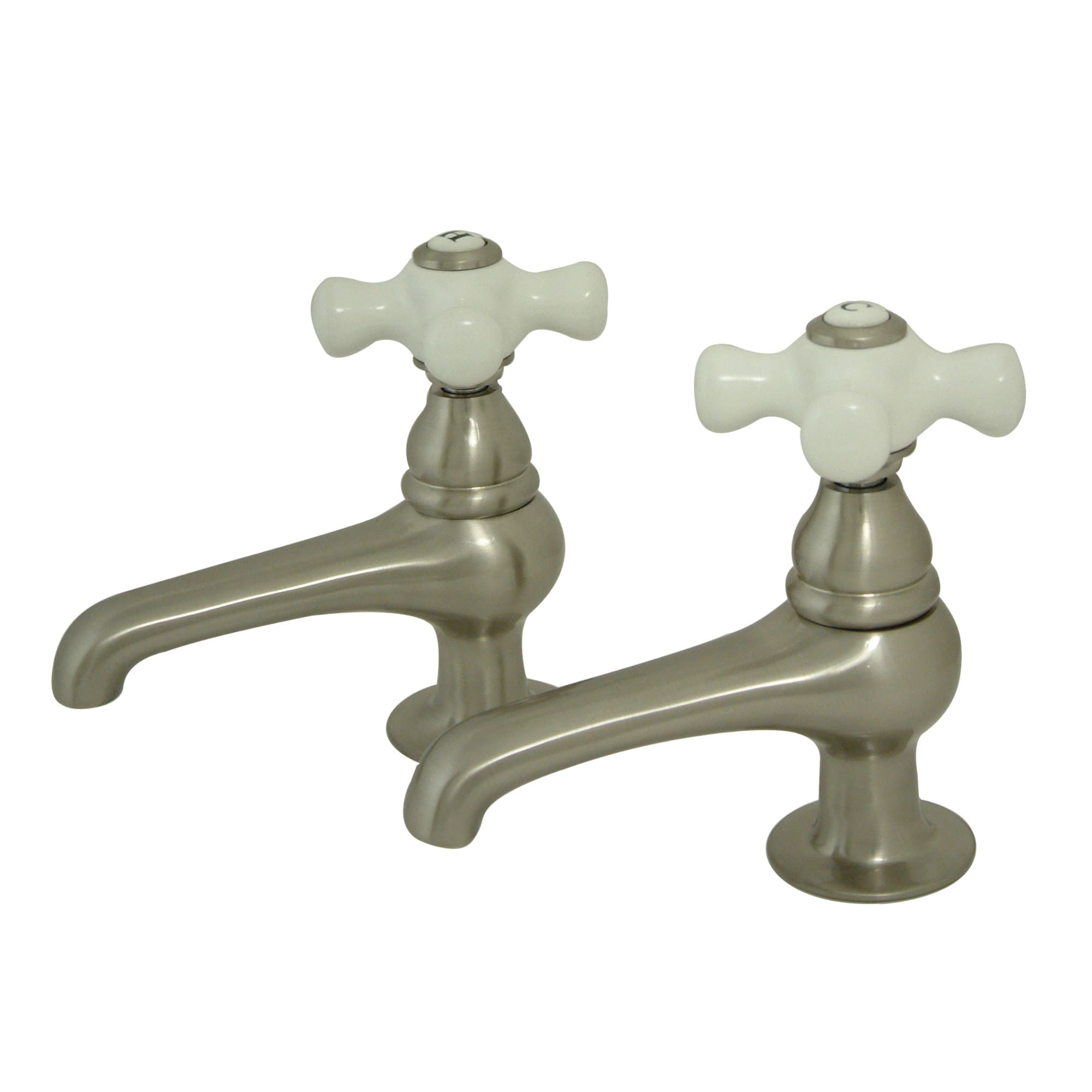 Elements of Design ES3208PX Restoration Satin nickel 2-hole 2-handle Low-arc Residential Handle Bathroom Sink Faucet