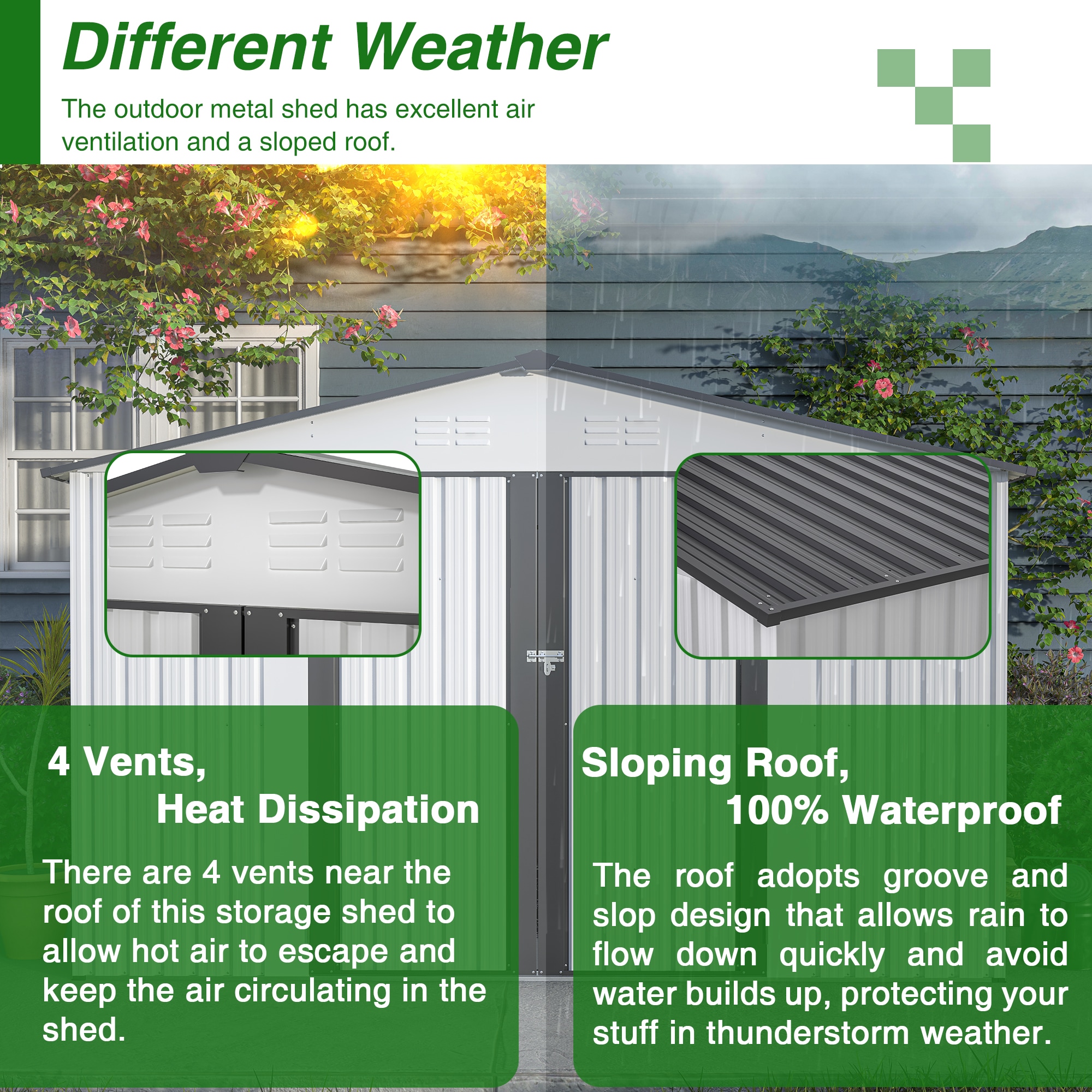 WELLFOR TWSG006-SL Metal-Storage-Buildings-Sheds - View #9