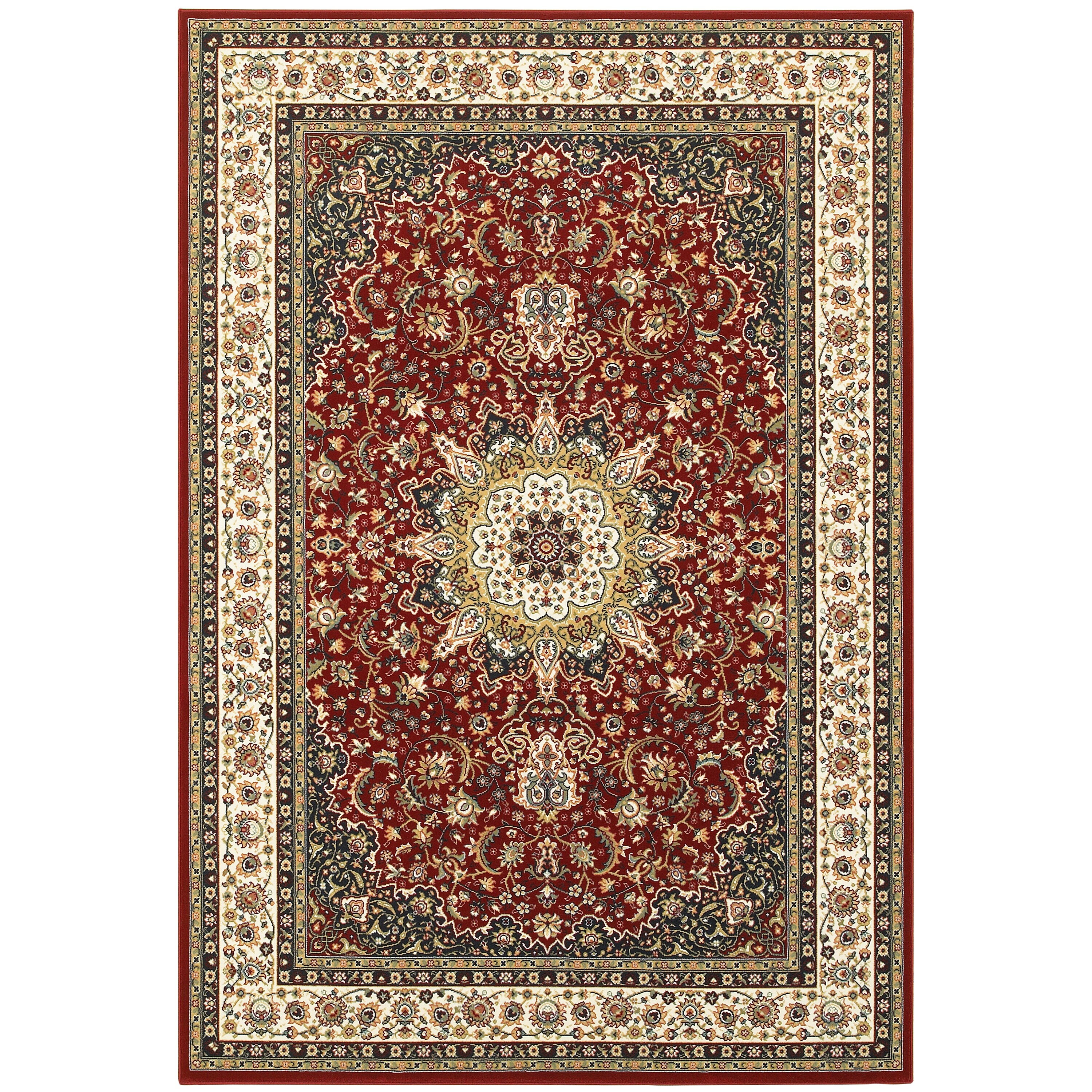 Archer Lane 119KSHN16L Westferry 6 x 9 (ft) Polypropylene Red Rectangular Indoor Medallion Oriental Area rug