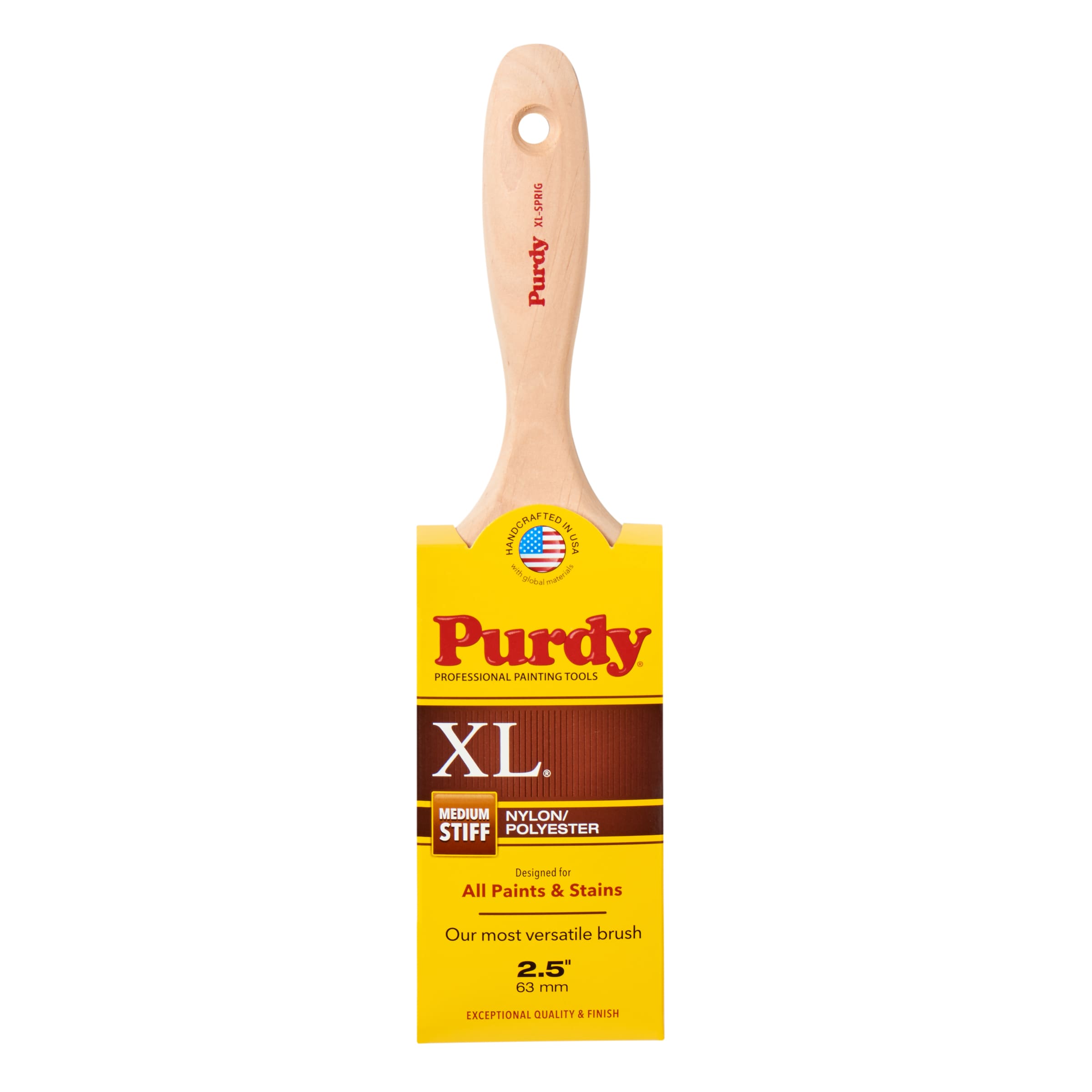 Purdy 144380325 XL 2-1/2-in Reusable Nylon - polyester blend Flat General purpose brush