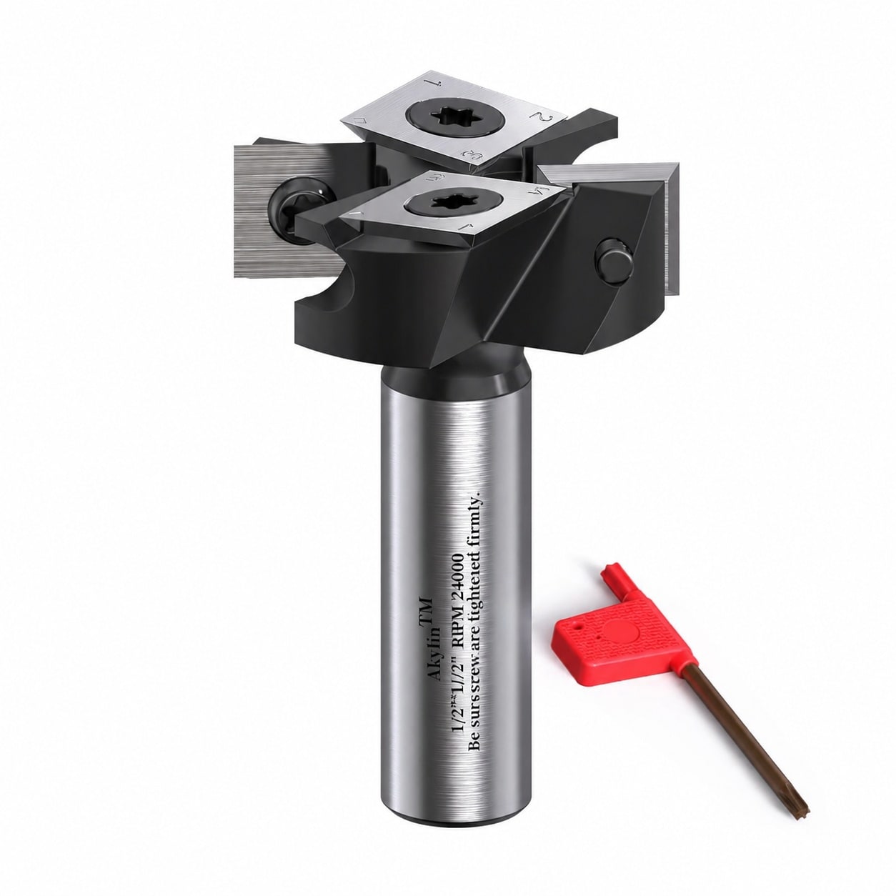 SenQWFa  Slab Flattening Router Bit 1/2 Shank CNC Spoilboard Surfacing Router Bit Carbide Insert Router Planer Bit 1-1/2 Cutting Diameter for