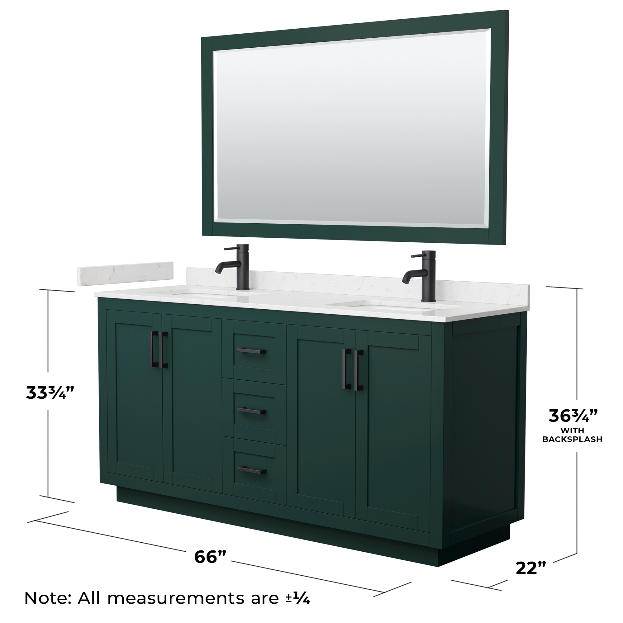 Wyndham Collection WCF292966DGKC2UNSM58 Bath-Vanity-Combo - View #6