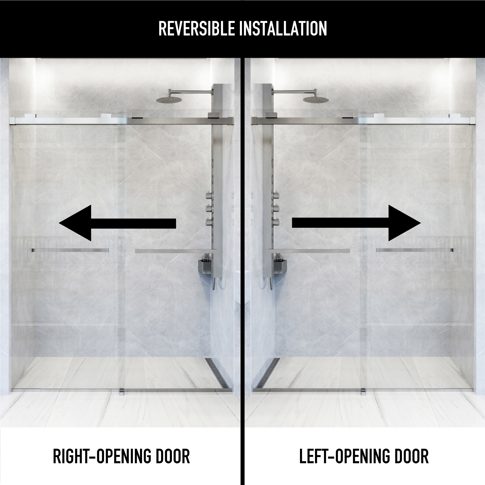 VIGO VG6023CHCL6076 Shower-Doors - View #3