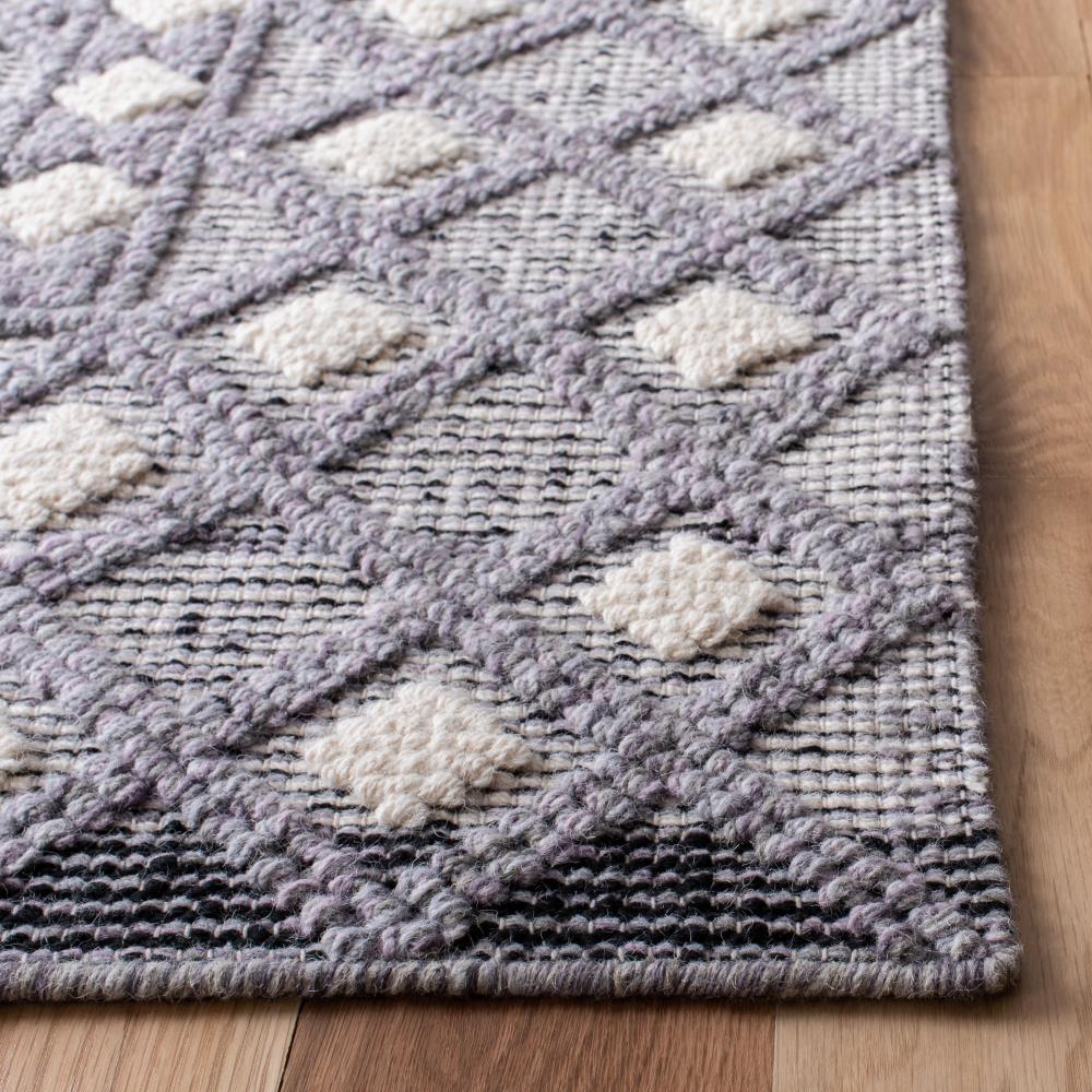 Safavieh Natura Cream and Purple Hand-Tufted 6' x 9' Wool Rug