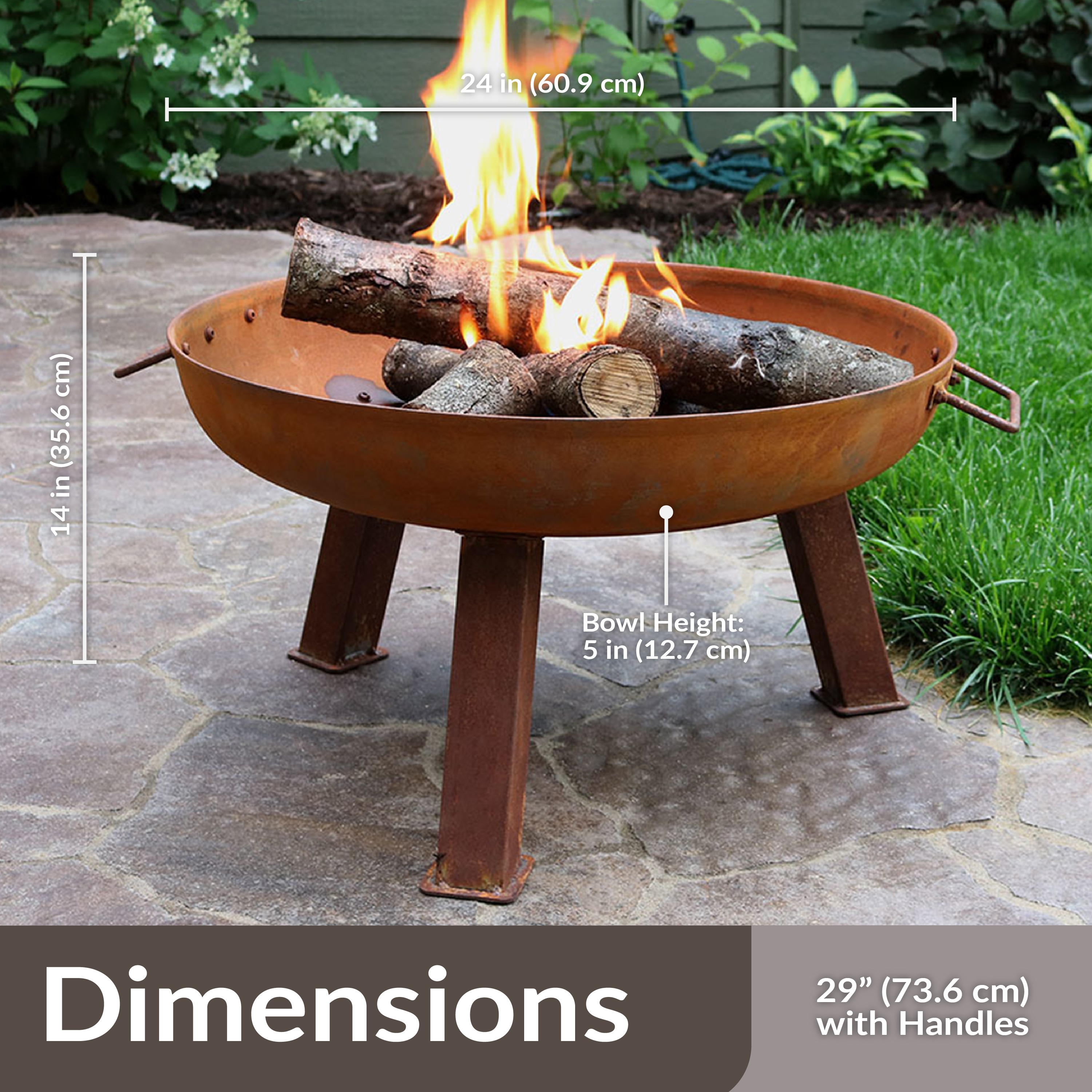 Sunnydaze Decor RCM-LG620 Outdoor-Woodburning-Firepits - View #5