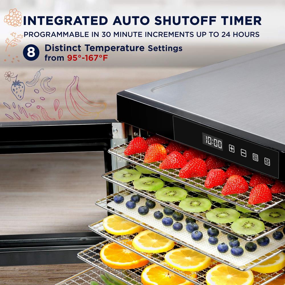  Magic Mill Food Dehydrator Machine - Easy Setup, Digital  Adjustable Timer, Temperature Control, Keep Warm Function