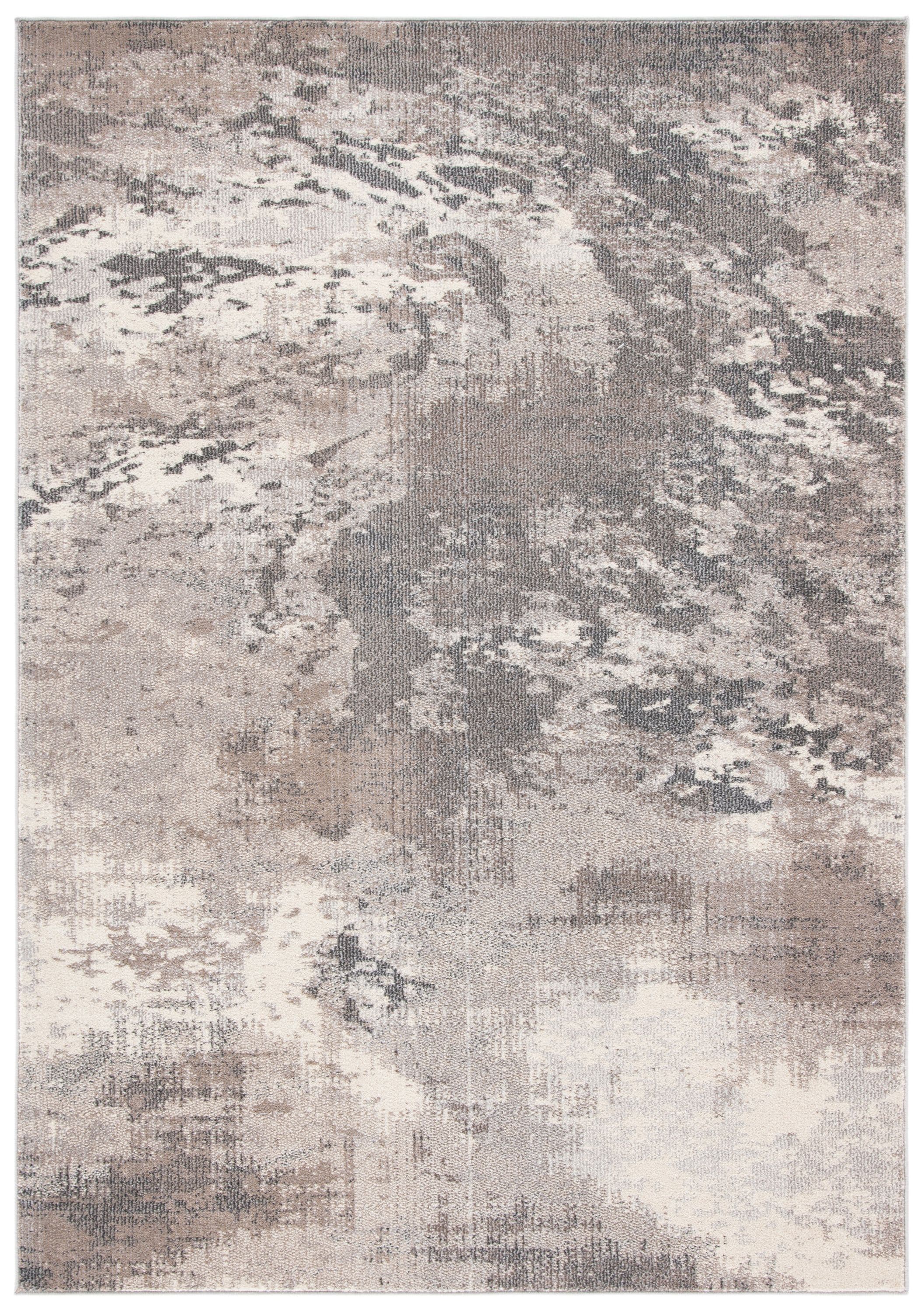 Elegant Gray Synthetic 8' x 10' Hand-Knotted Area Rug