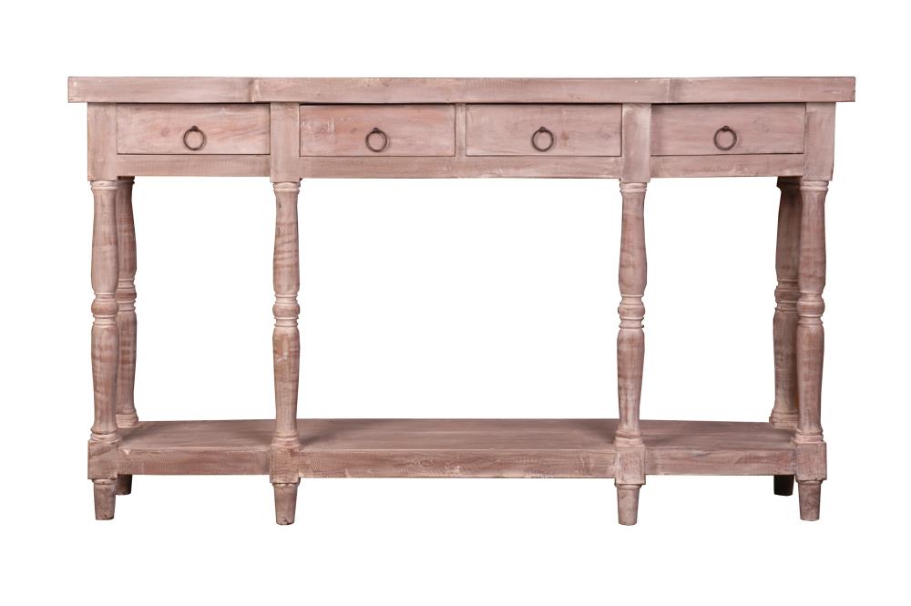 Sunset Trading Shabby Chic Cottage Gray Washed Mission Shaker Console Table In The Console Tables Department At Lowes Com