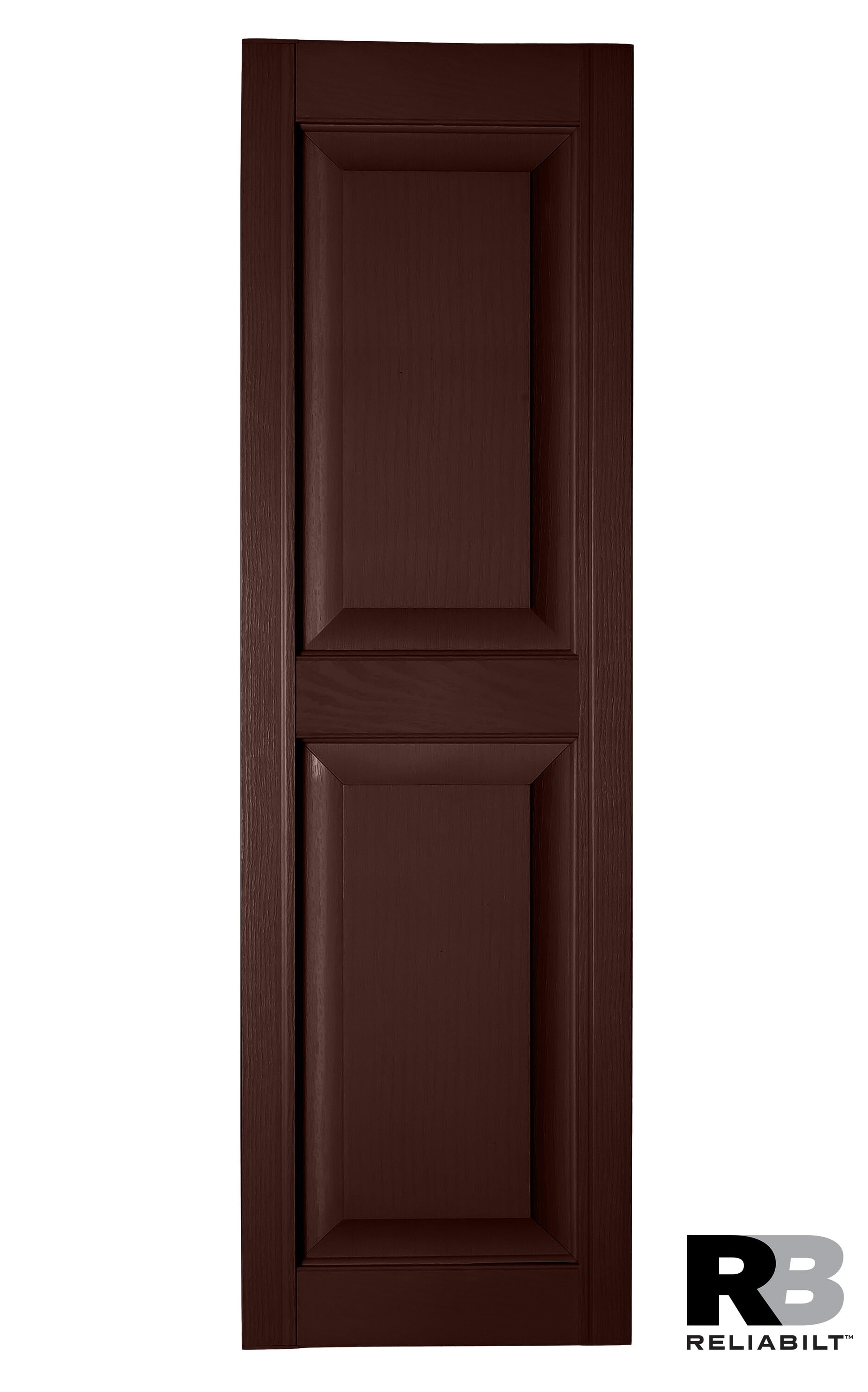 RELIABILT RP1457260 14.5-in W x 57-in H Burgundy Raised panel Polypropylene Exterior Shutters ( 2 -Pack )