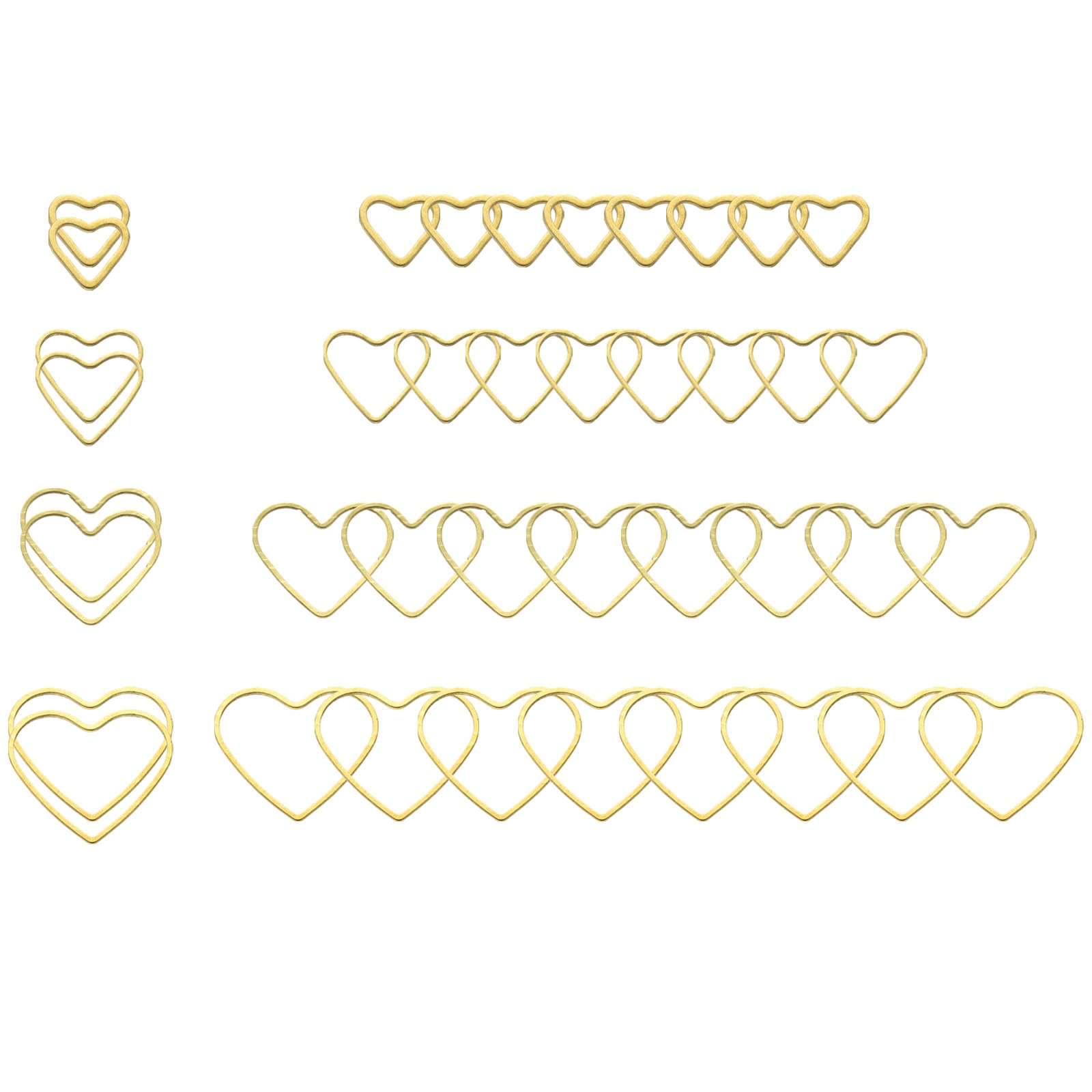 PATIKIL - 40pcs Open Bezel 4 Sizes Heart Resin Bezels Charm Pendants Open Back Bezels Alloy Hollo...