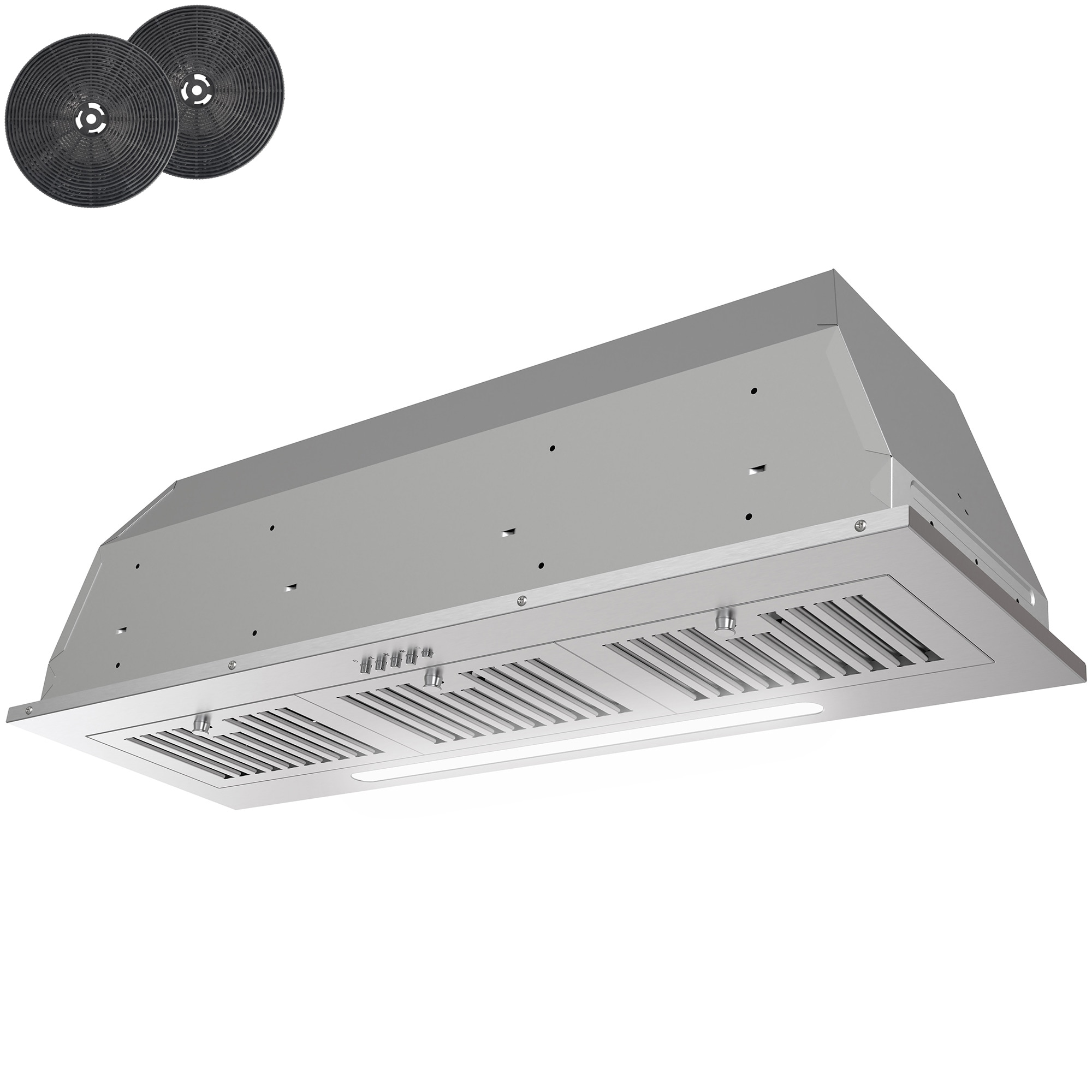 36-Inch Stainless Steel Convertible Insert Range Hood with Charcoal Filter