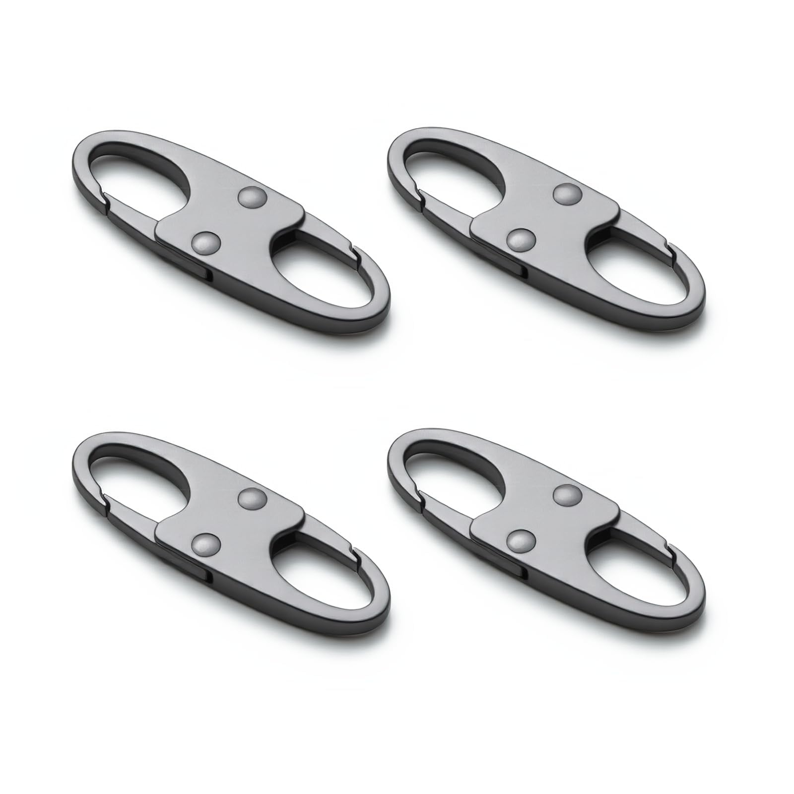ITOPFOX Anti Theft Zipper Clips Small Carabiner Clips 4pcs Zinc