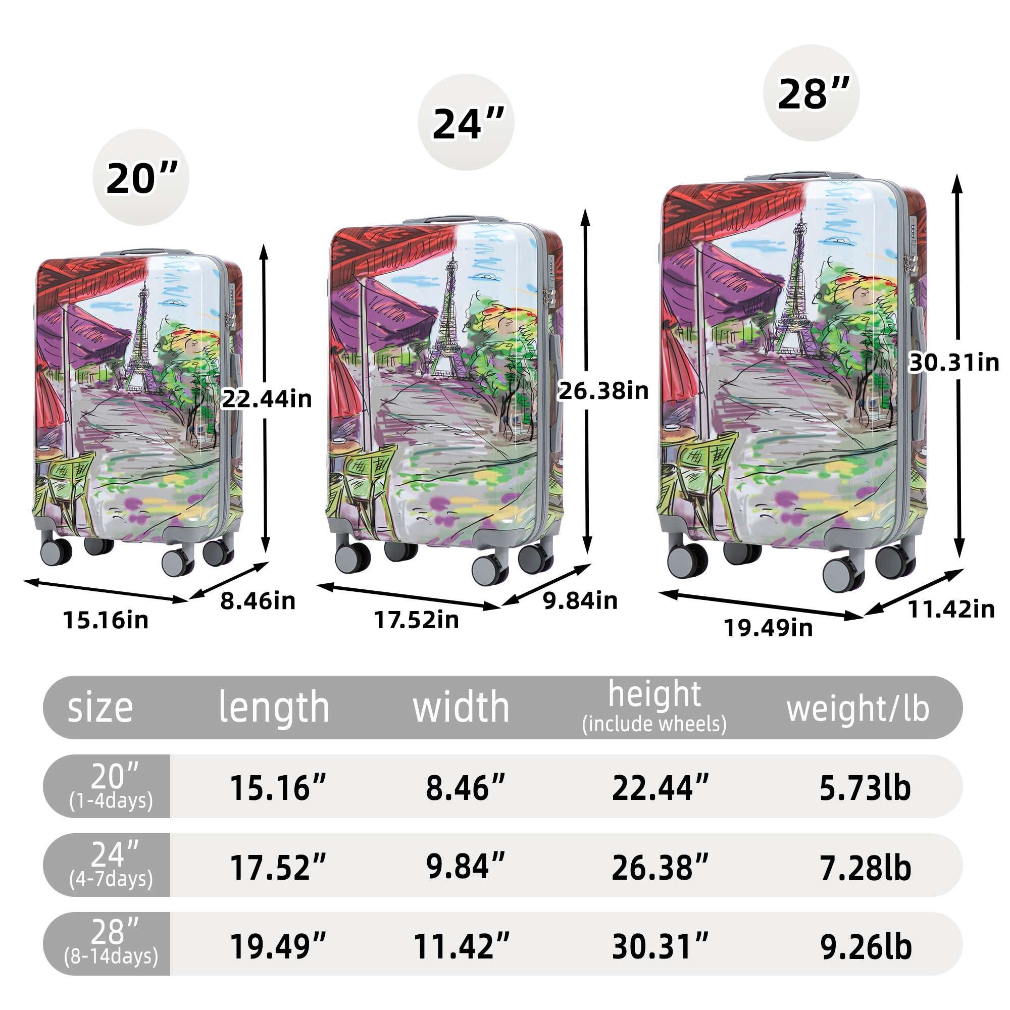 LOVMOR SF-W-W2787P353587 Luggage-And-Luggage-Sets - View #2