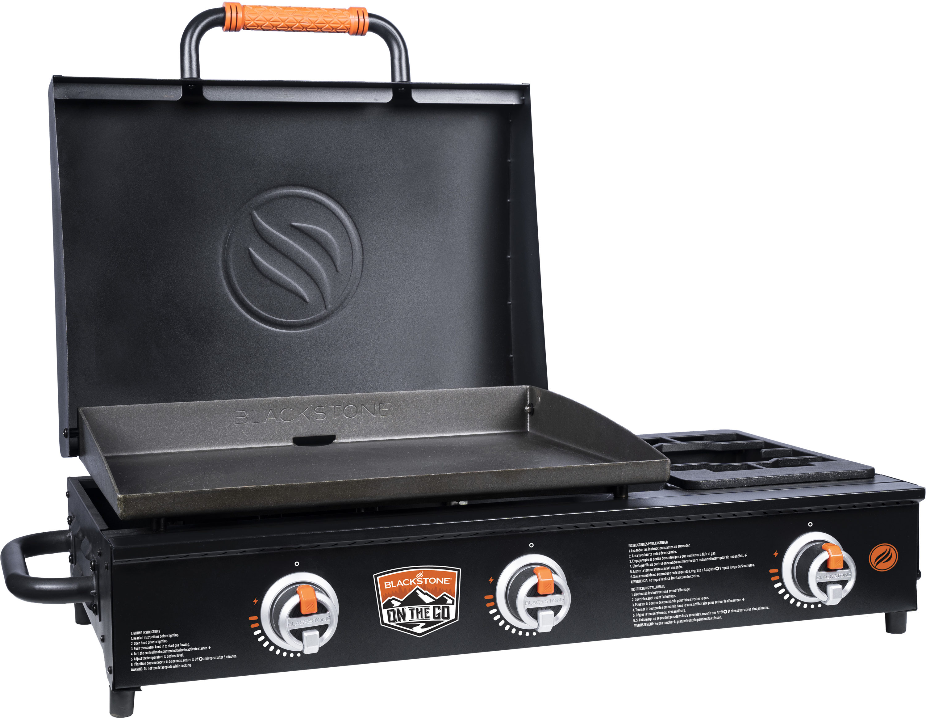 Camplux 2-Burner Propane GAS Griddle, GAS Grill and Griddle Combo, 22,000 BTU Outdoor Griddle Flat Top in Black