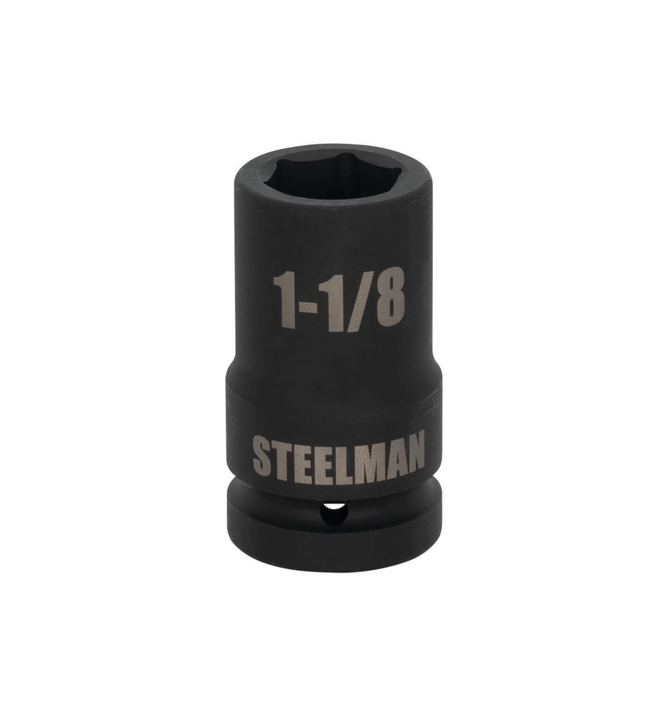 STEELMAN 79340 Standard (SAE) 1-in Drive 1-1/8-in 6-point Impact Socket Individual