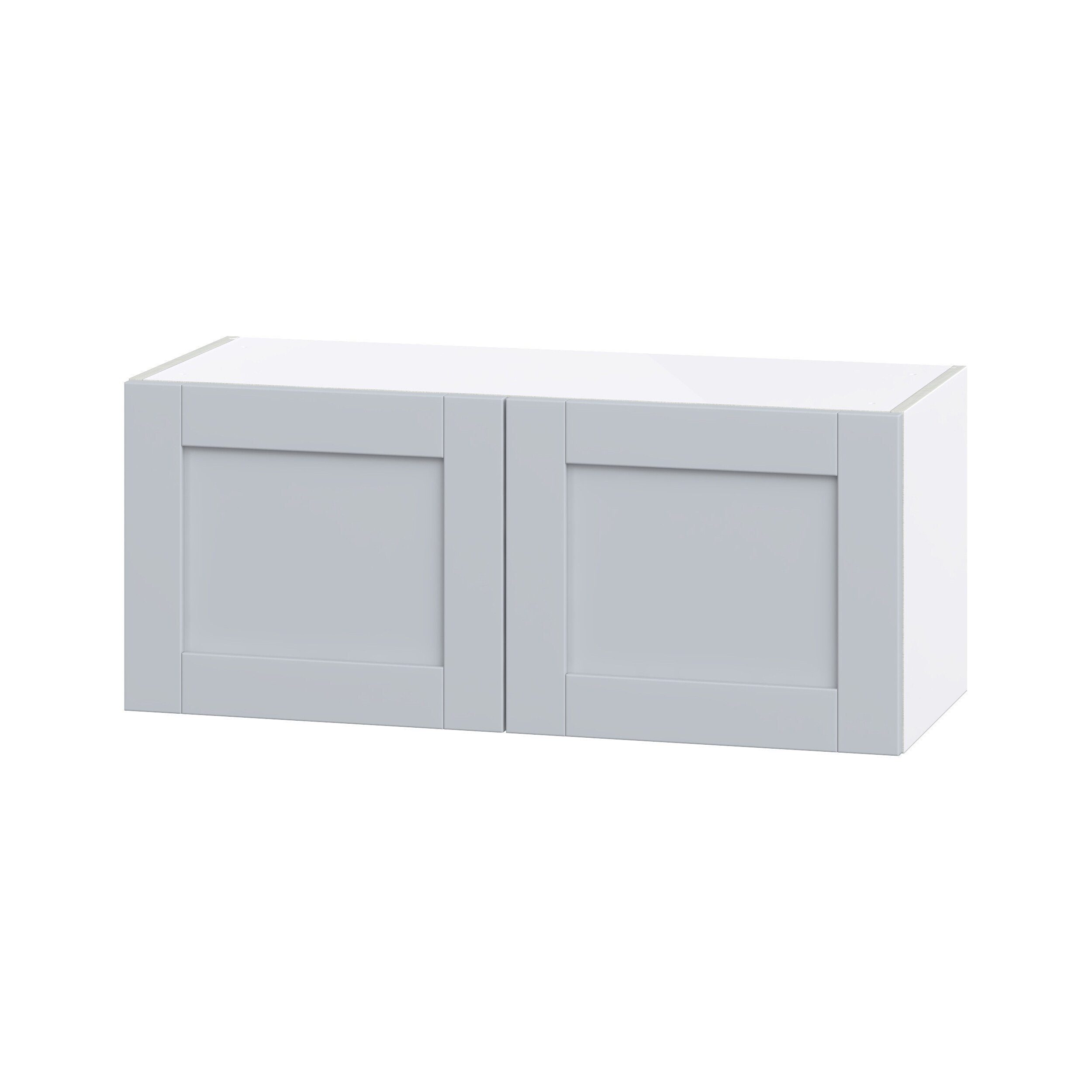 Hugo&Borg Charlesberg 36-in W x 40-in H x 14-in D Gray Wall Fully Assembled Cabinet (Recessed Panel Shaker Door Style)