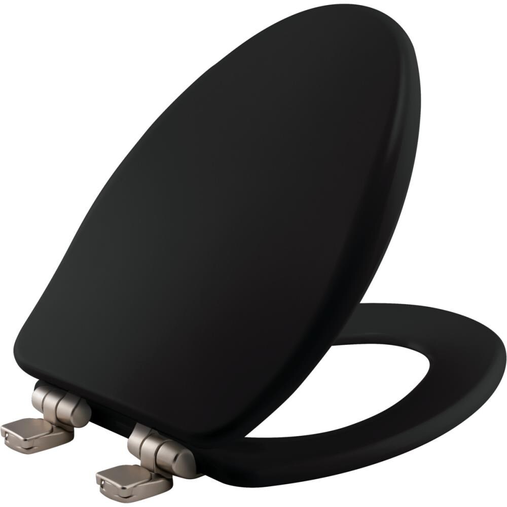 Bemis Black Elongated SlowClose Toilet Seat in the Toilet Seats