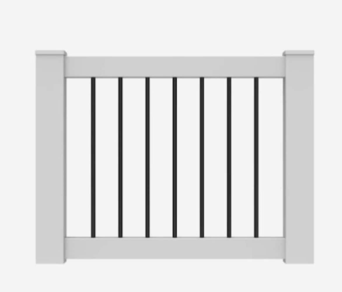 Capital Railing VRGATELALW 4-ft x 36-in White Vinyl Deck Rail Kit