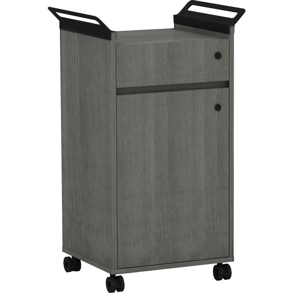 Lorell LLR59648 Charcoal Gray 1-Shelf Office Cabinet