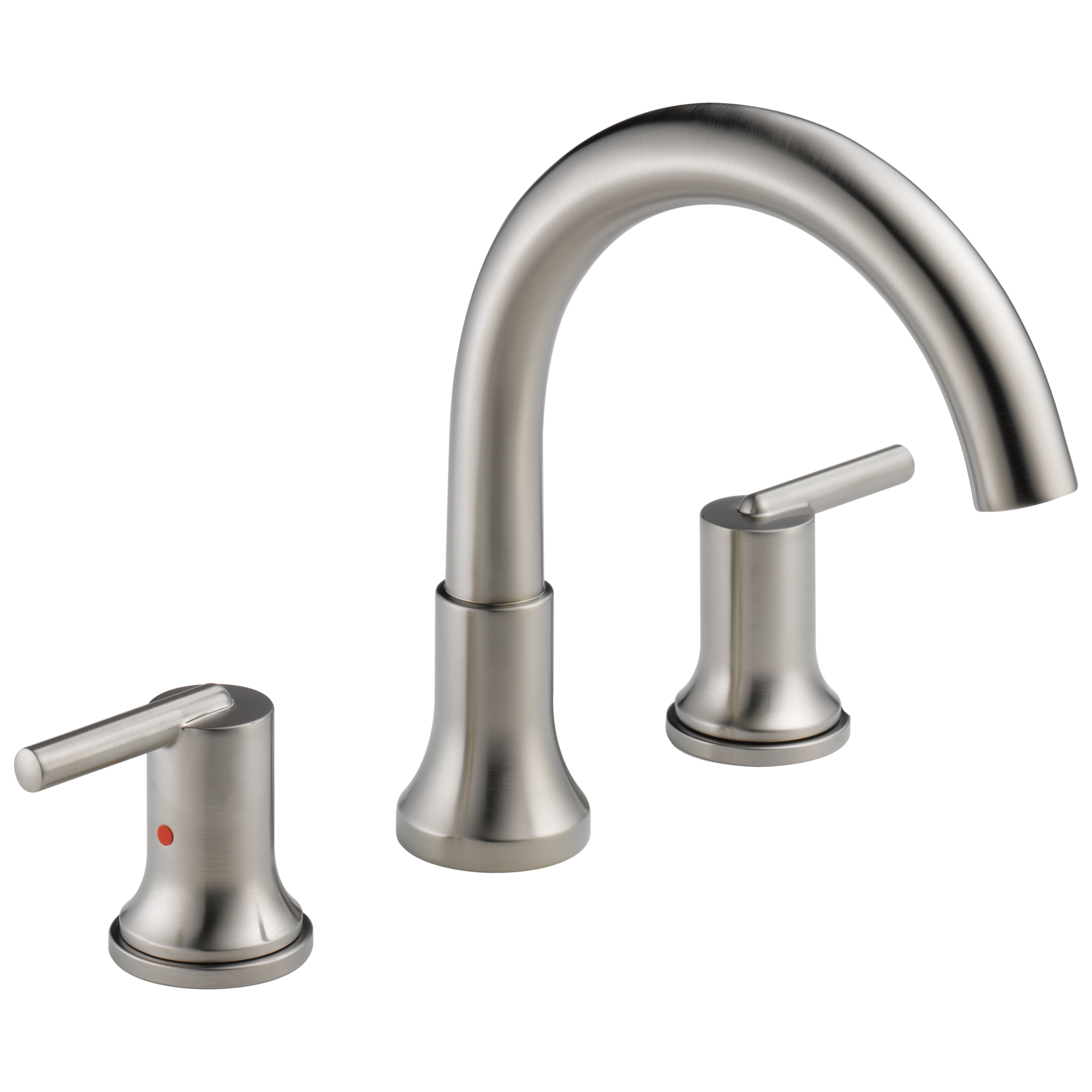 Delta T2759-SS Trinsic Stainless 2-handle Deck-mount Roman High-arc Bathtub Faucet